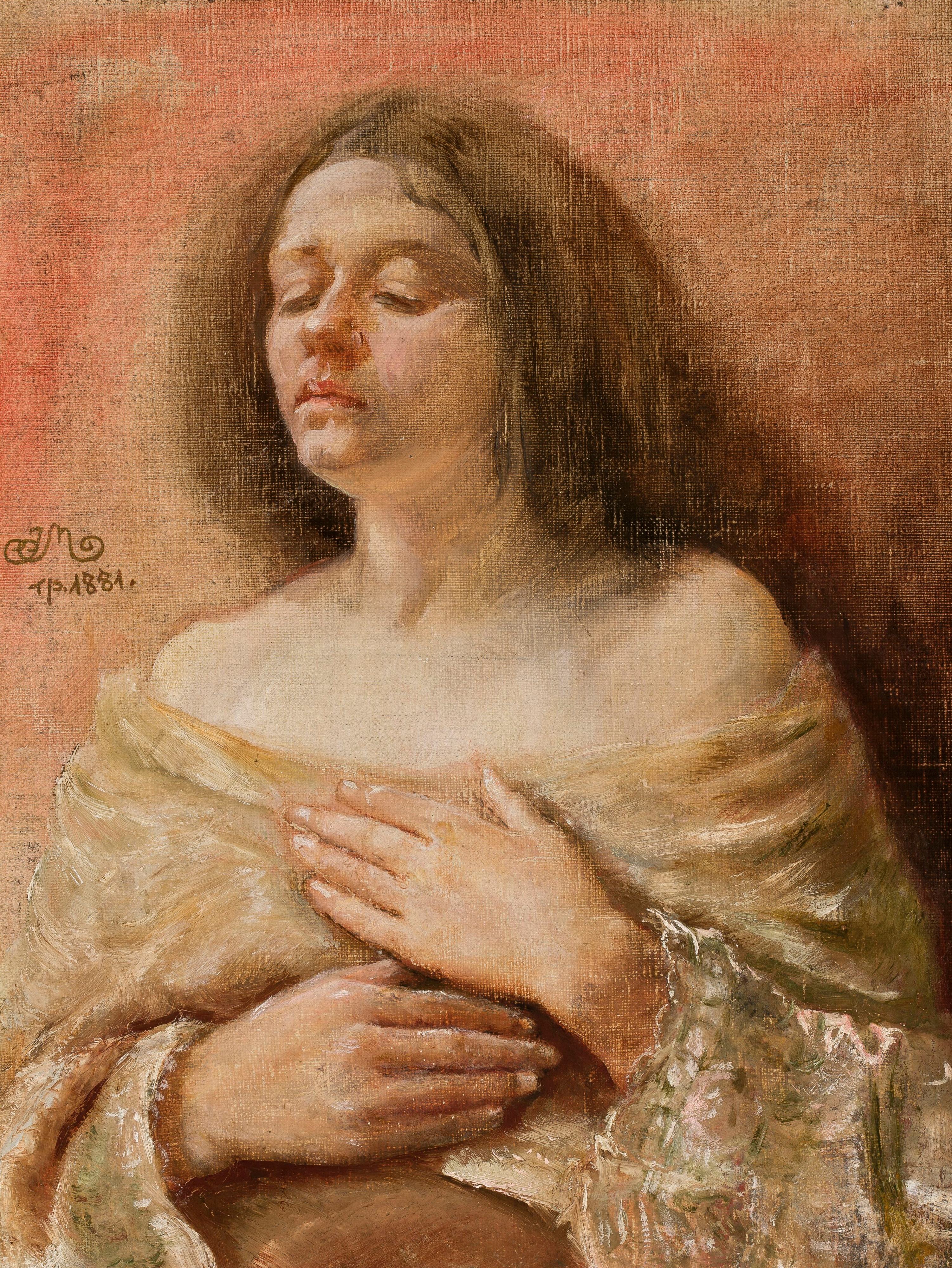《女性肖像研究》（Portrait study of a woman）｜扬·马泰伊科 Jan Matejko｜1881