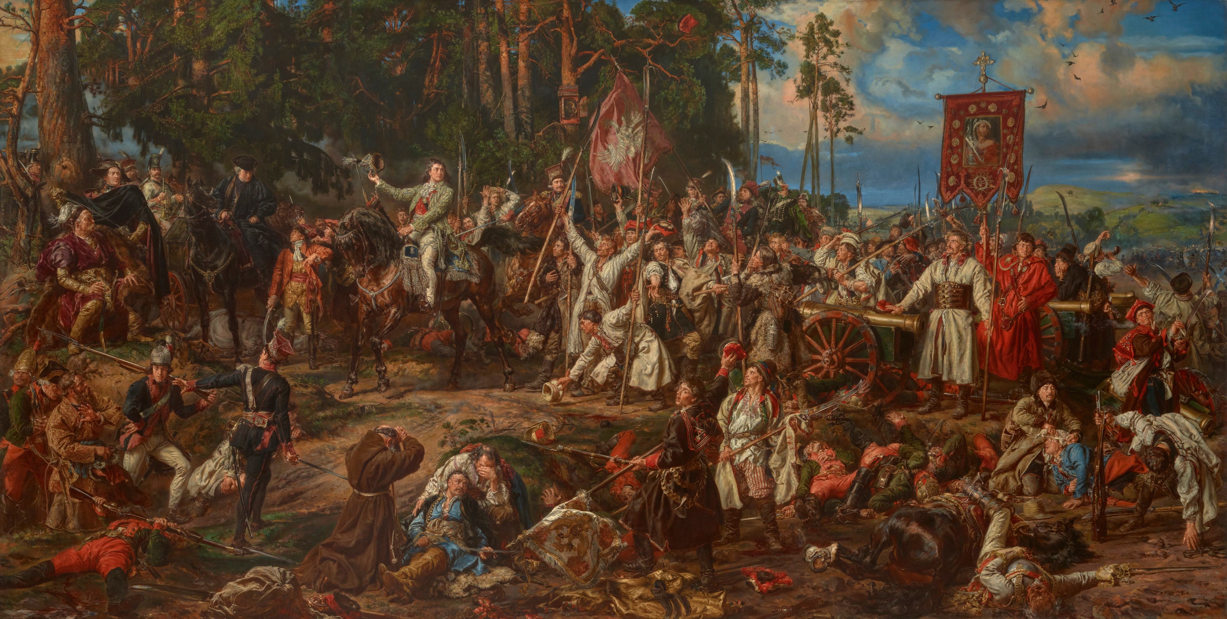 《拉茨瓦维采会战中的科希丘什科》（Kościuszko at Racławice）｜扬·马泰伊科 Jan Matejko｜1888