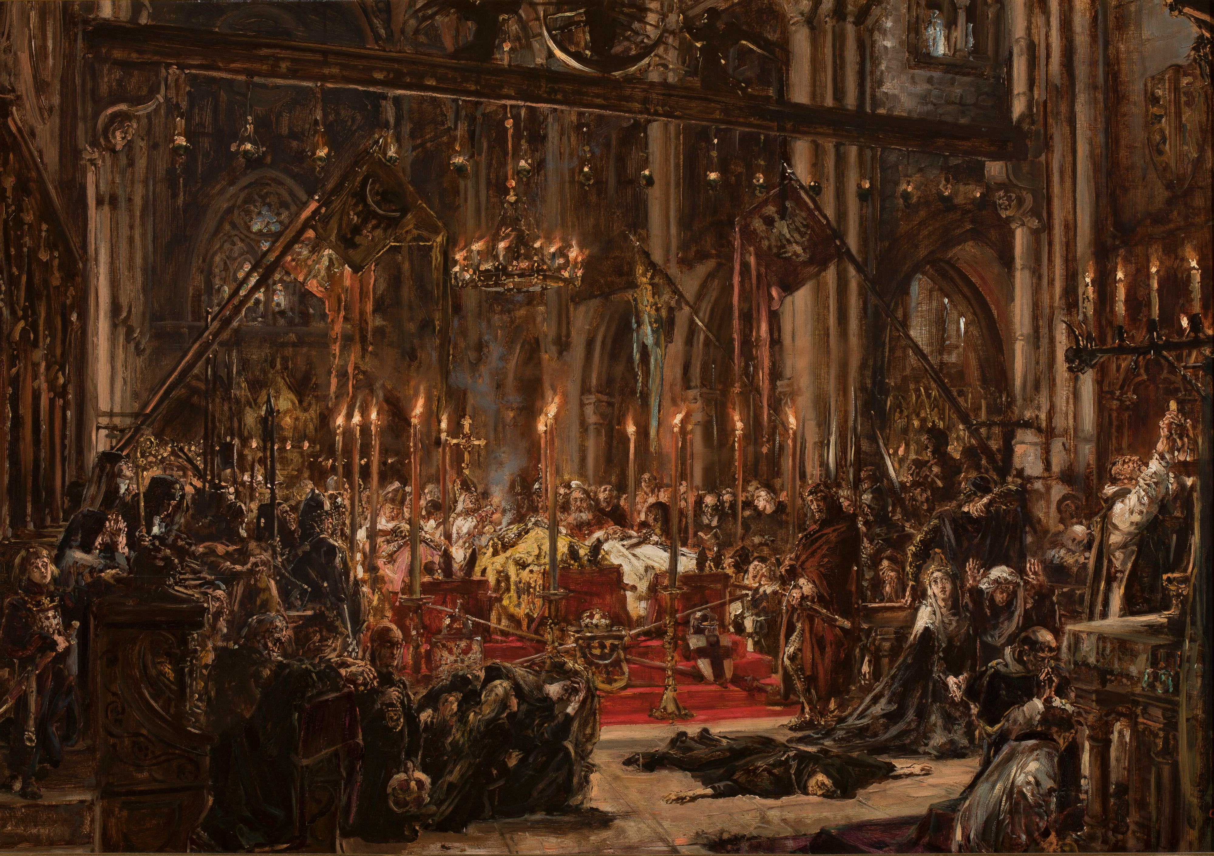 《莱格尼察的失败，来自“波兰文明史”系列》（Defeat at Legnica, from the series “History of Civilization in Poland”）｜扬·马泰伊科 Jan Matejko｜1888