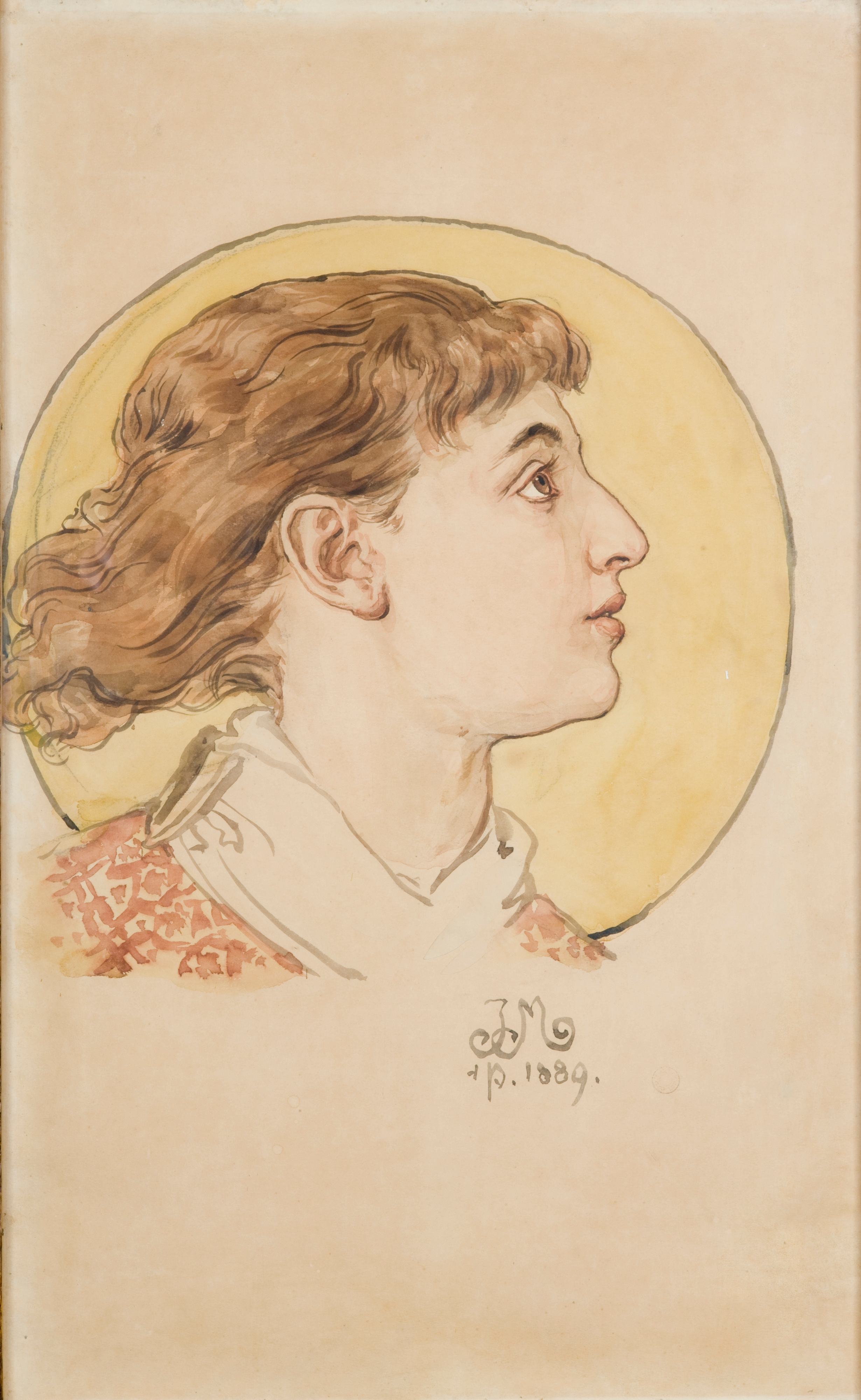 《天使头像（海伦娜女儿的肖像）》（Angel’s head (portrait of Helena’s daughter)）｜扬·马泰伊科 Jan Matejko｜1889