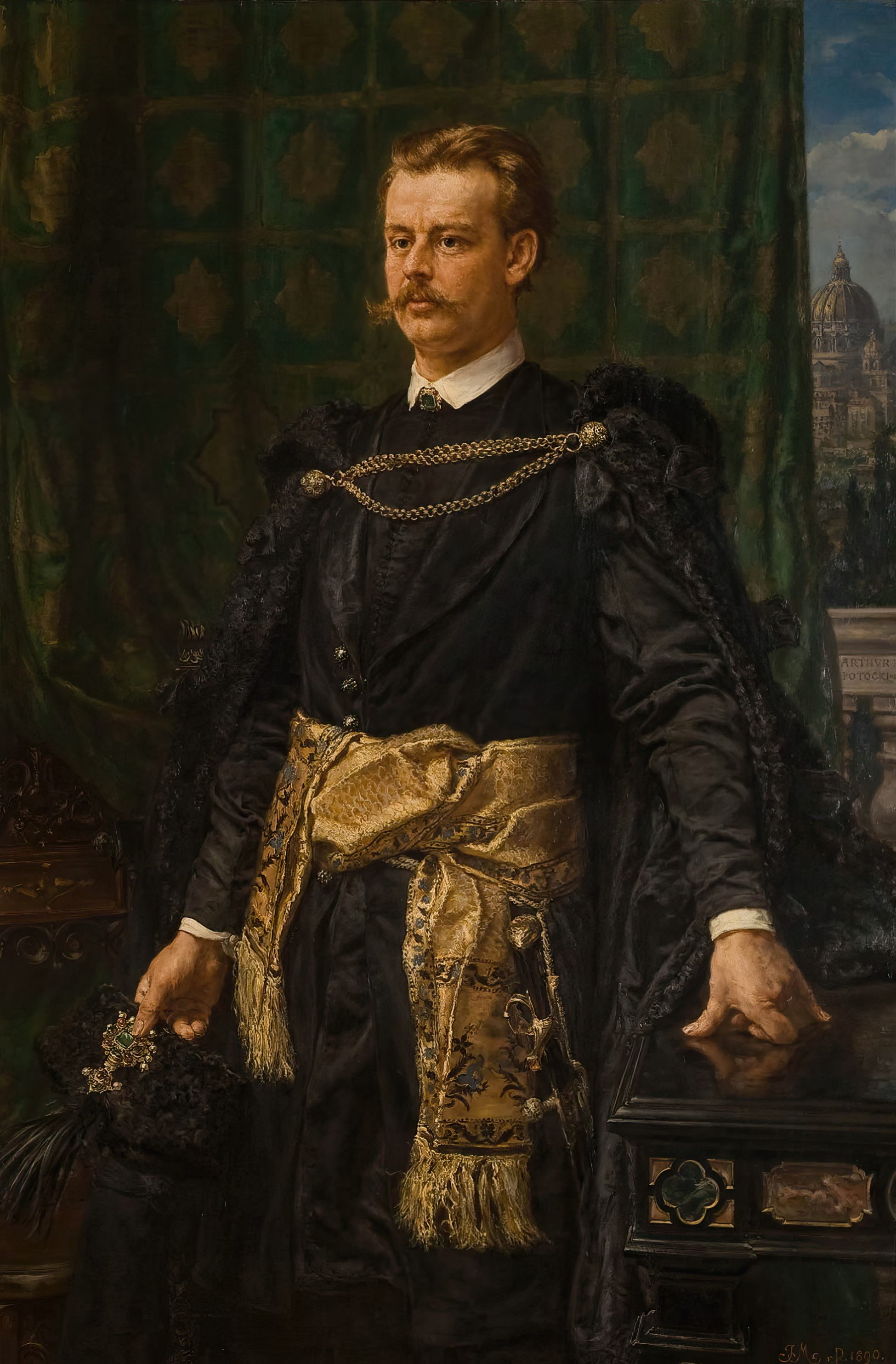 《阿图尔·波托茨基的肖像》（Portrait of Artur Potocki）｜扬·马泰伊科 Jan Matejko｜1890
