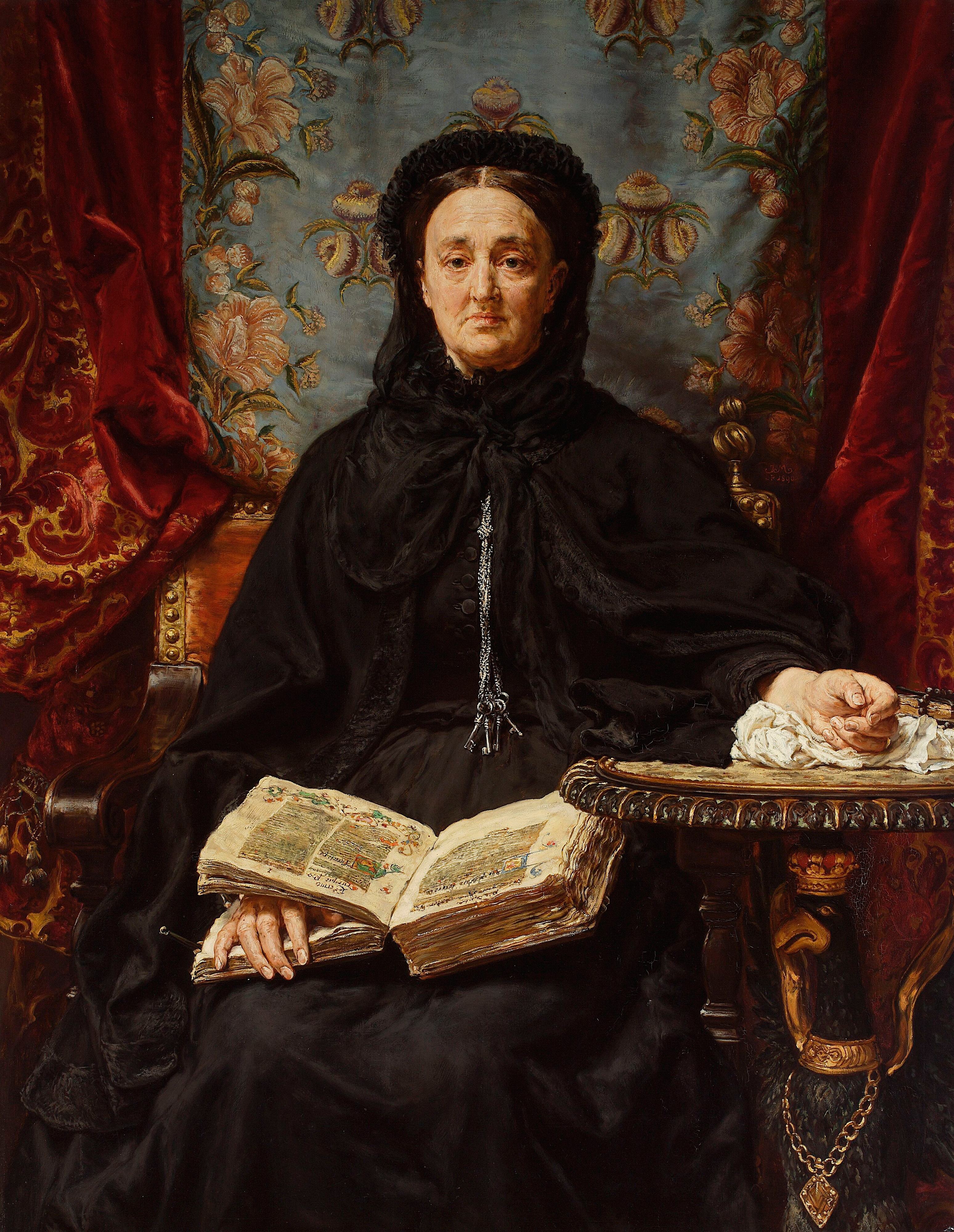 《Katarzyna Potocka née Branicka（1825-1907 年）的肖像，亚当的妻子》（Portrait of Katarzyna Potocka née Branicka (1825–1907), wife of Adam）｜扬·马泰伊科 Jan Matejko｜1890