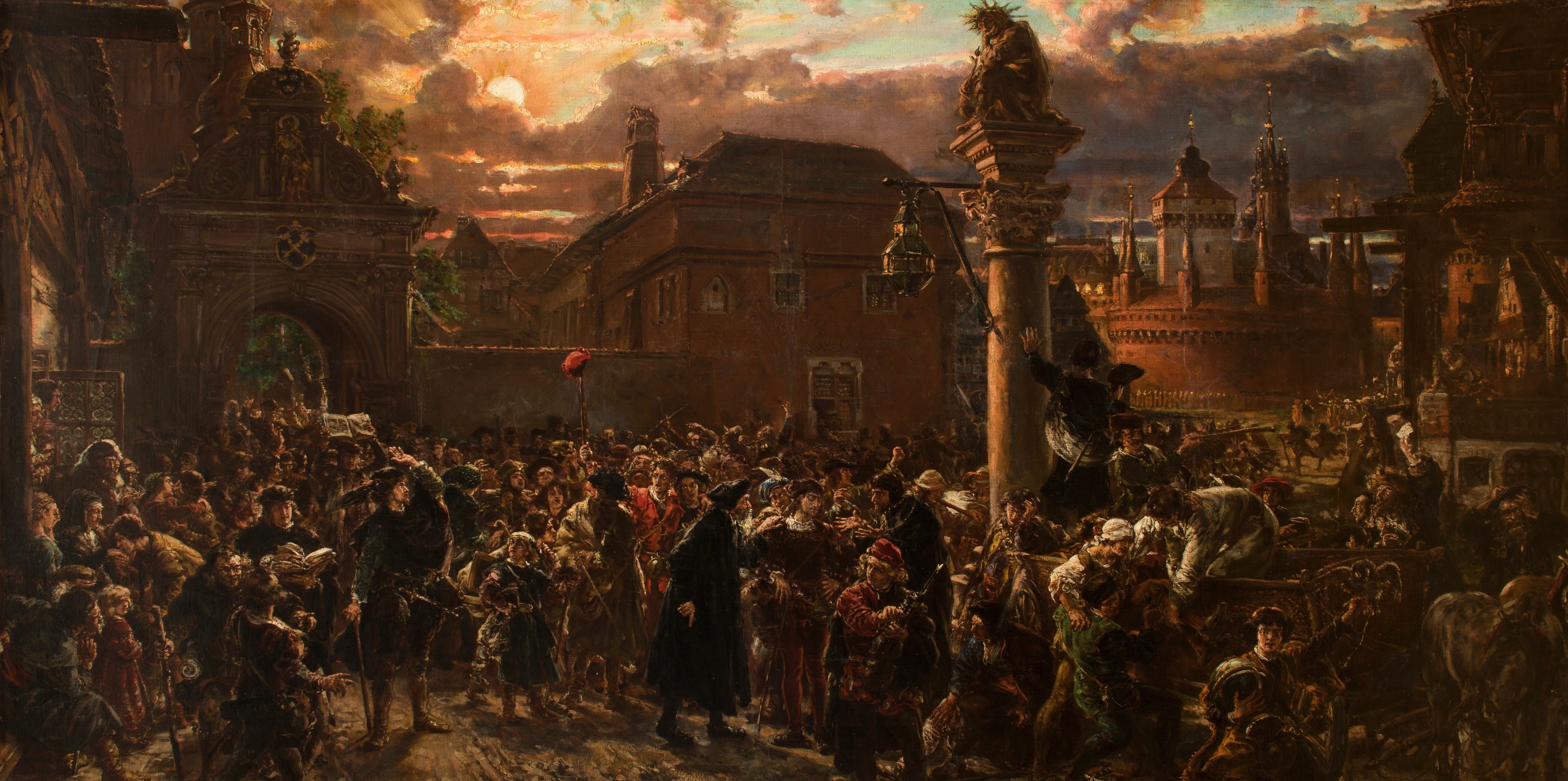《1549 年学生离开克拉科夫》（Students Leaving Krakow in 1549）｜扬·马泰伊科 Jan Matejko｜1892