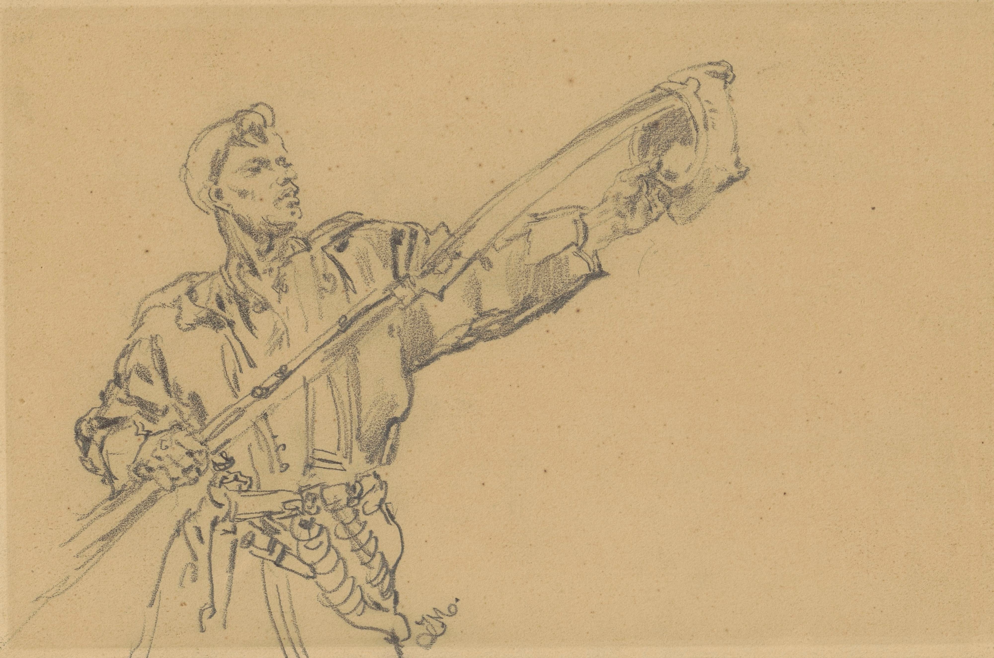 《镰刀人的性格研究》（Character study of a scytheman）｜扬·马泰伊科 Jan Matejko｜不明