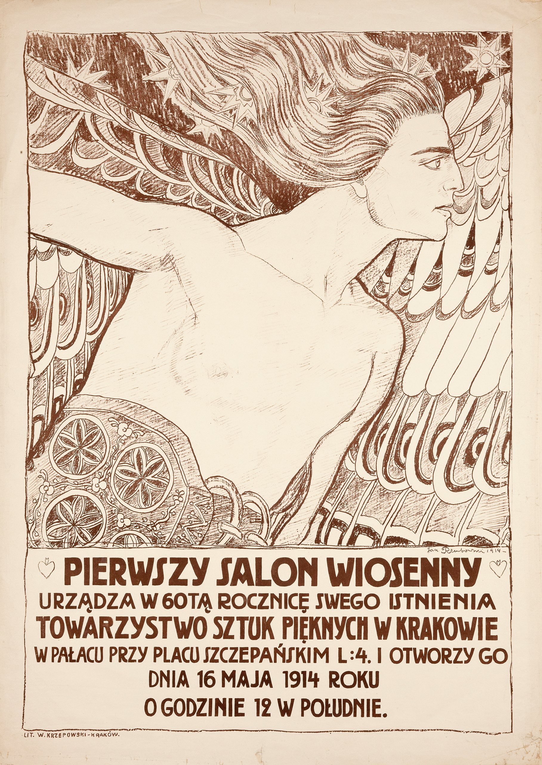 《第一届春季沙龙。》（The first Spring Salon.）｜扬·伦博夫斯基 Jan Rembowski｜1914