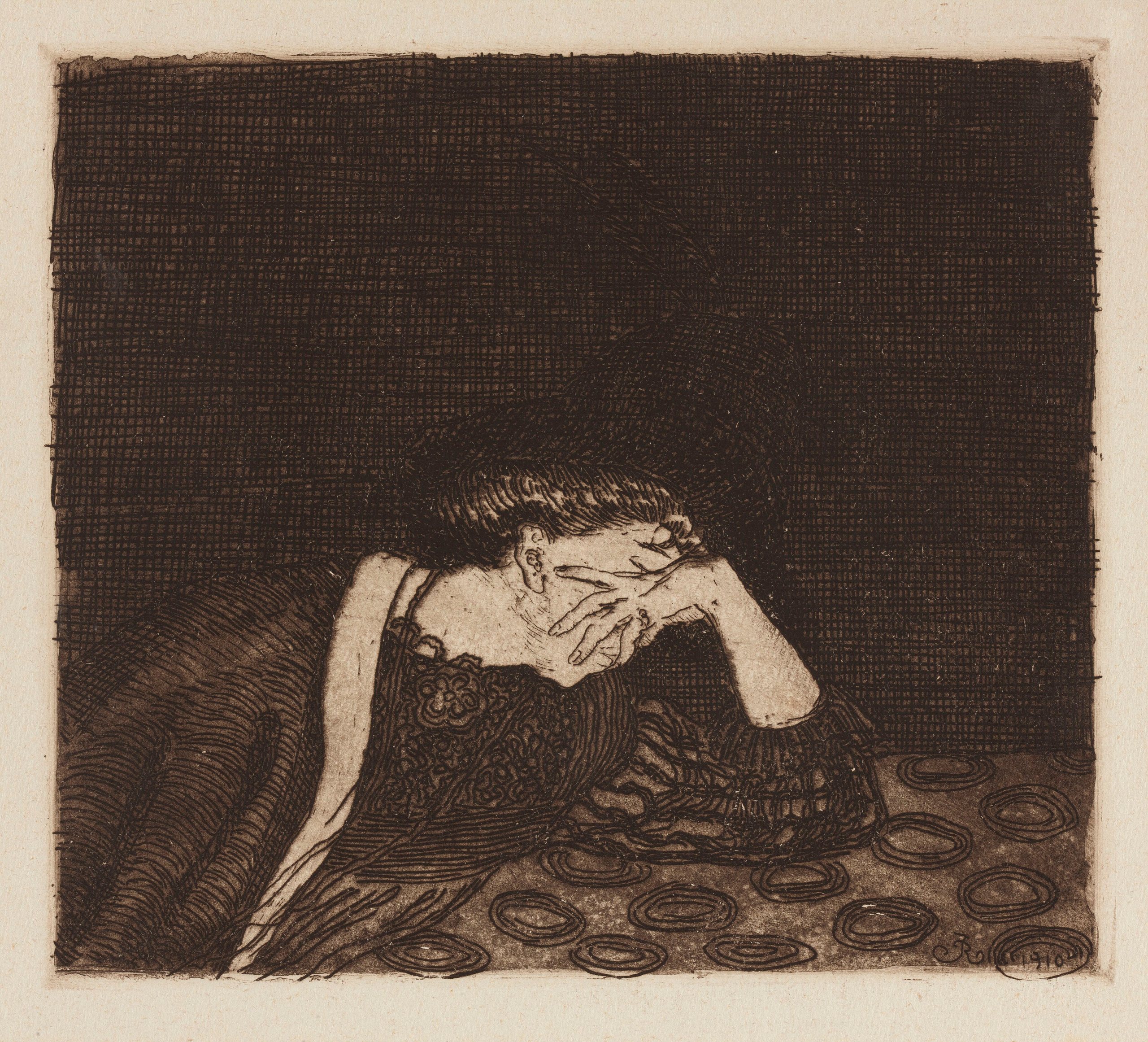 《绝望的女人》（Desperate woman）｜扬·伦博夫斯基 Jan Rembowski｜1910