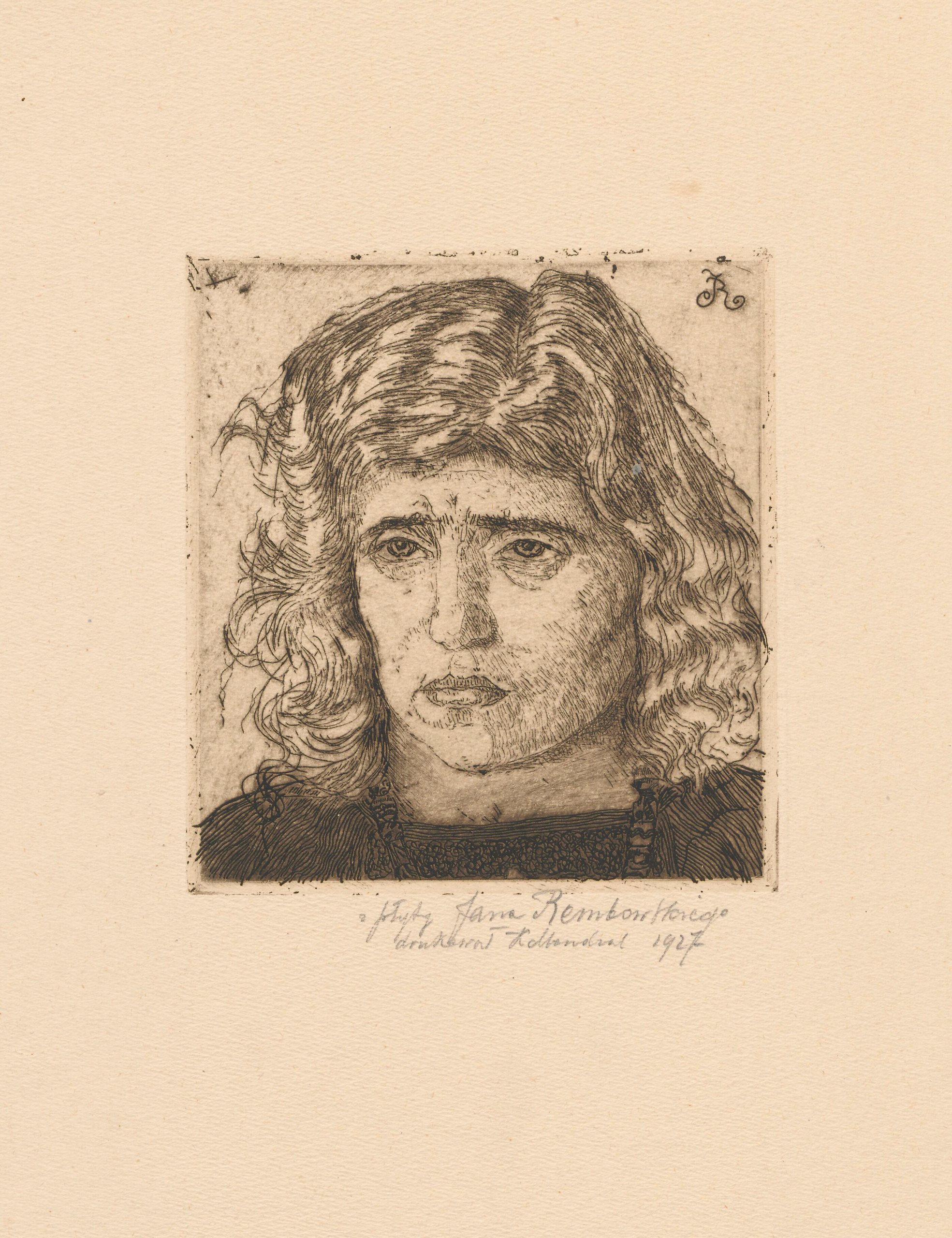 《头部研究》（Study of a head）｜扬·伦博夫斯基 Jan Rembowski｜1910