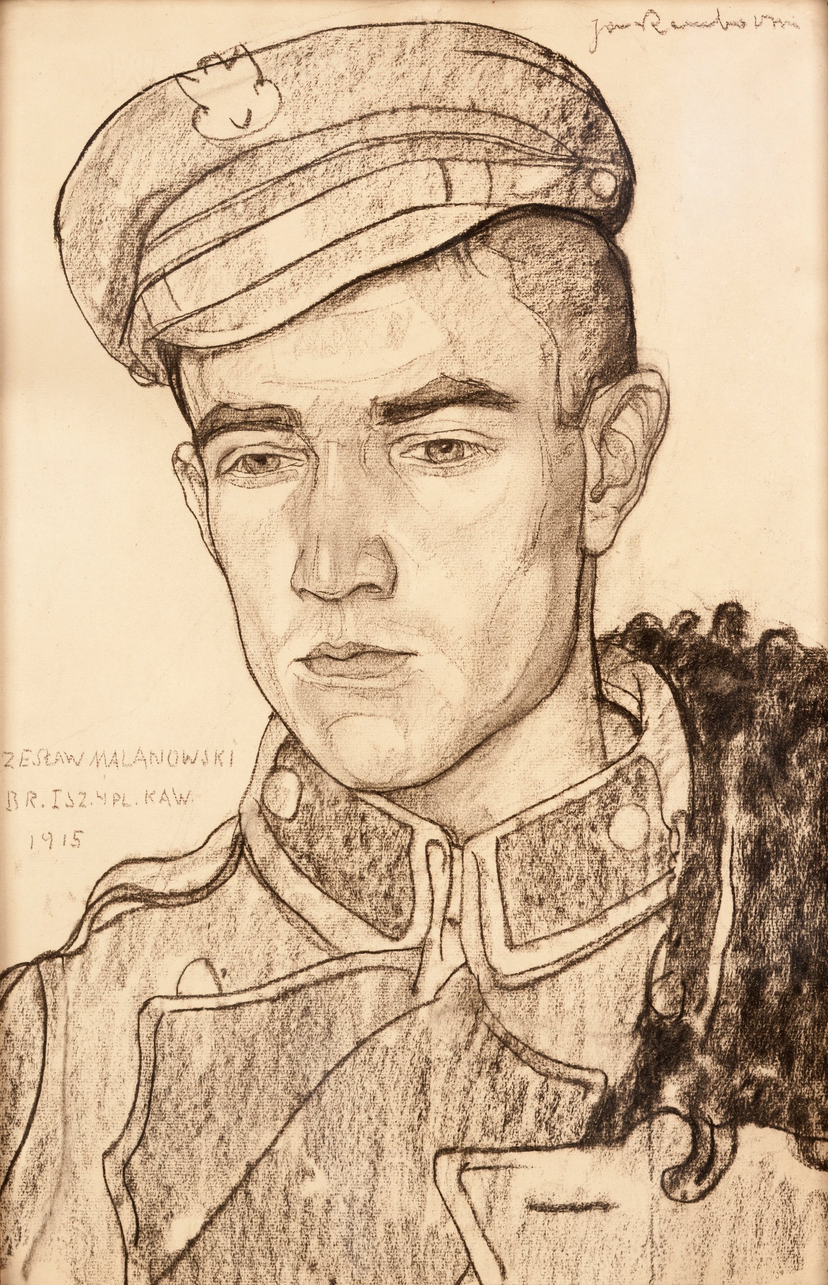 《波兰军团枪骑兵切斯瓦夫·马拉诺夫斯基的肖像》（Portrait of Czesław Malanowski, lancer of the Polish Legions）｜扬·伦博夫斯基 Jan Rembowski｜1915