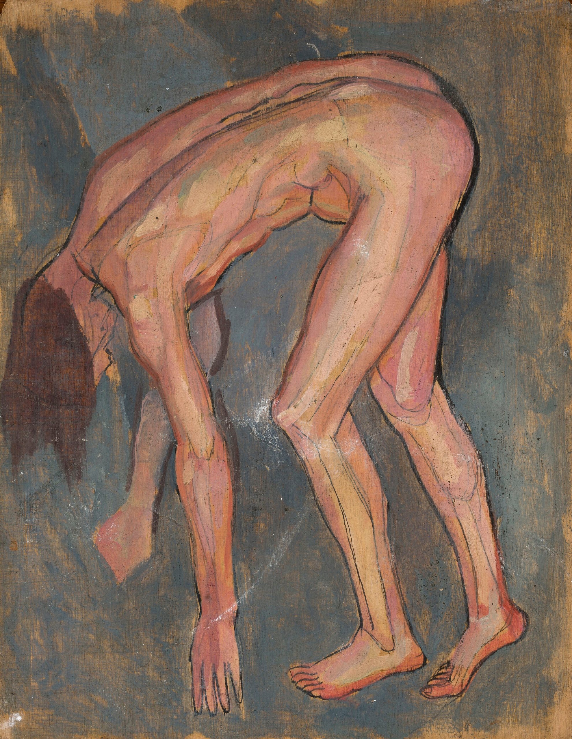《裸体、倾斜》（Nude, leaning）｜扬·伦博夫斯基 Jan Rembowski｜不明