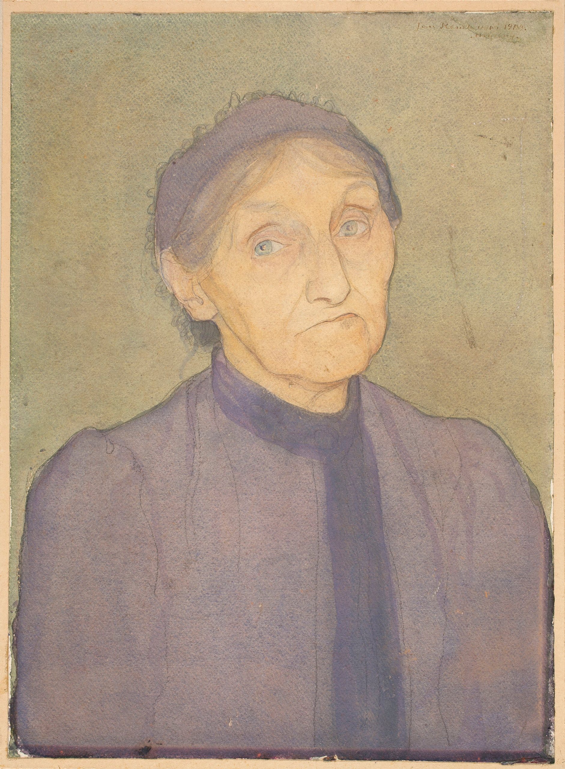 《艺术家母亲的肖像》（Portrait of the artist’s mother）｜扬·伦博夫斯基 Jan Rembowski｜1909
