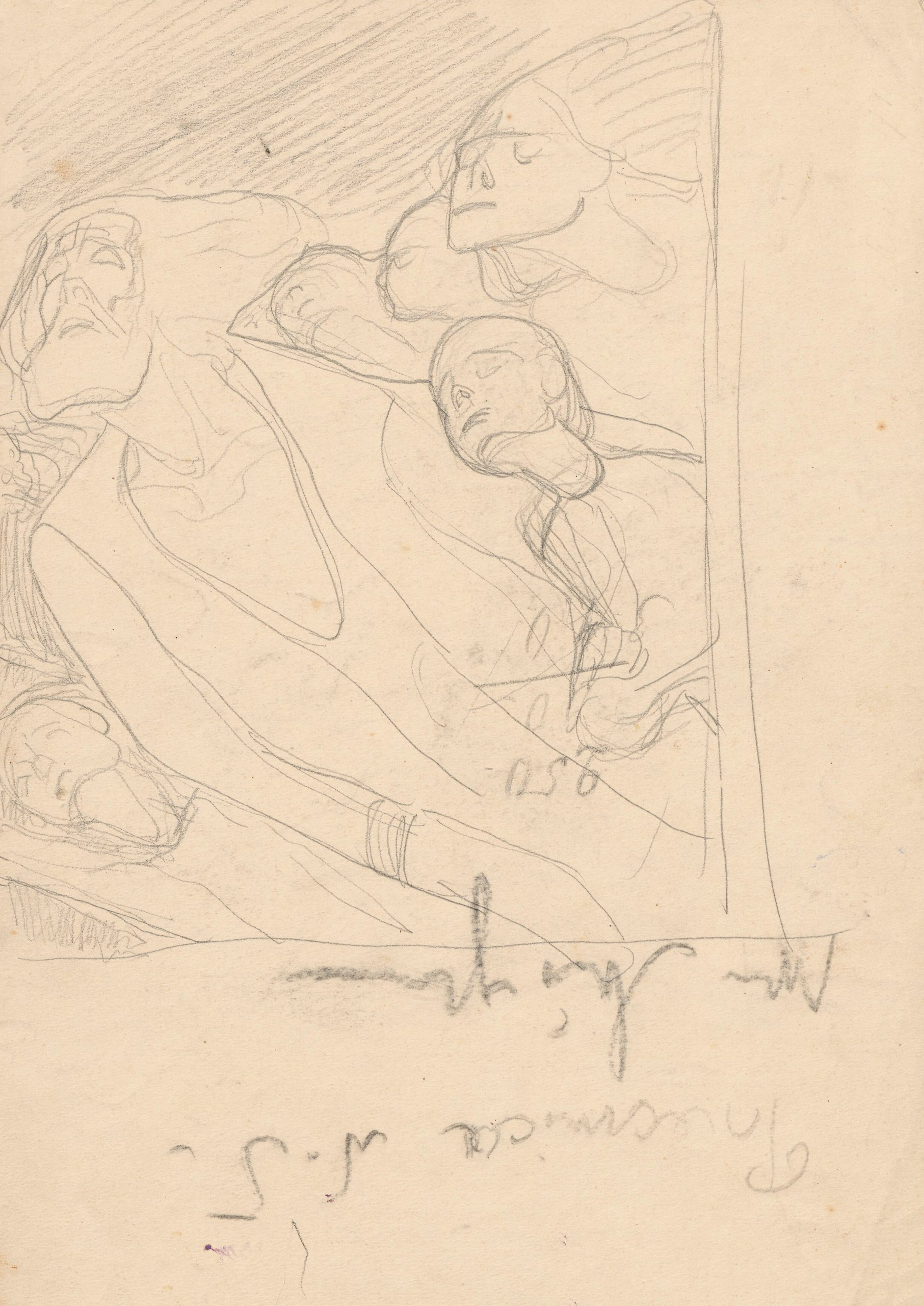 《作品“田野之上”的草图，两侧》（Sketches for the composition “Over the fields”, on both sides）｜扬·伦博夫斯基 Jan Rembowski｜不明