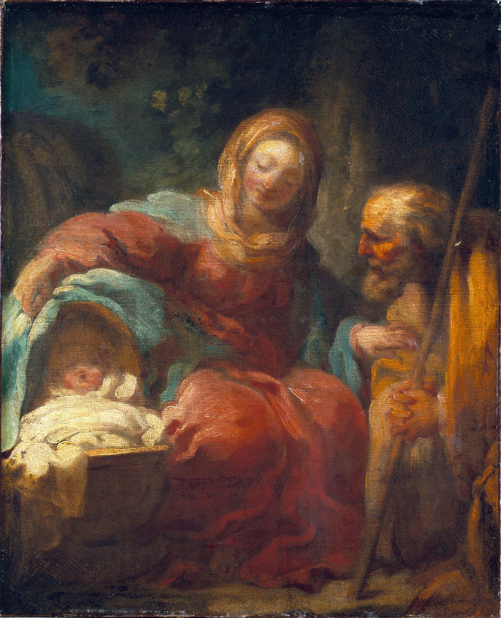 《飞往埃及航班上的休息》（The Rest on the Flight into Egypt）｜让-奥诺雷·弗拉戈纳尔 Jean-Honoré Fragonard｜不明