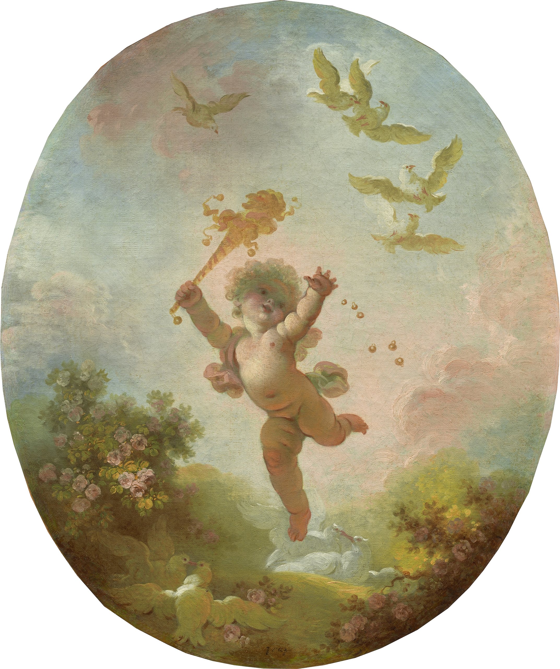 《爱如痴人说梦》（Love As Folly）｜让-奥诺雷·弗拉戈纳尔 Jean-Honoré Fragonard｜约 1773-1776