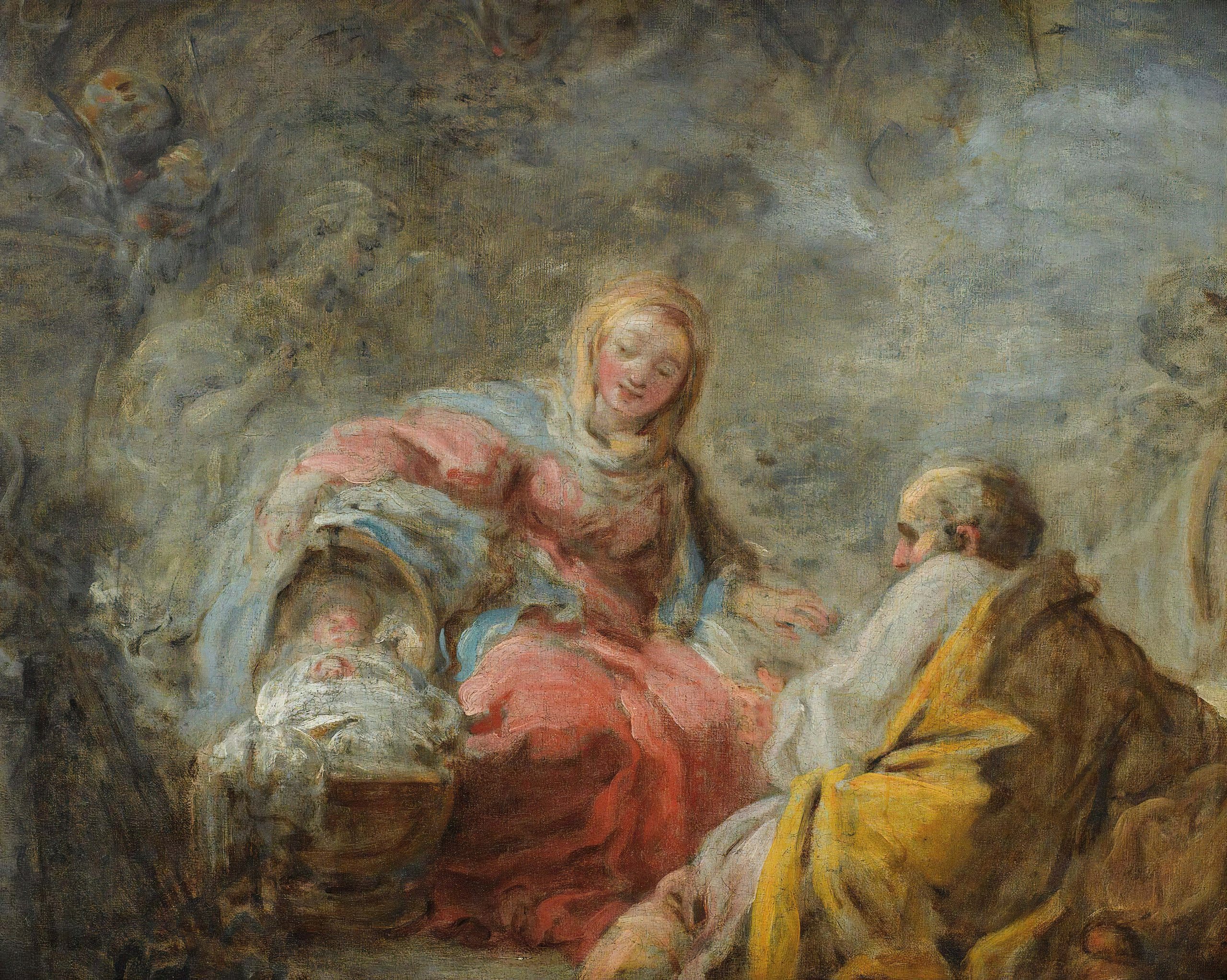 《飞往埃及航班上的休息》（The Rest On The Flight Into Egypt）｜让-奥诺雷·弗拉戈纳尔 Jean-Honoré Fragonard｜不明