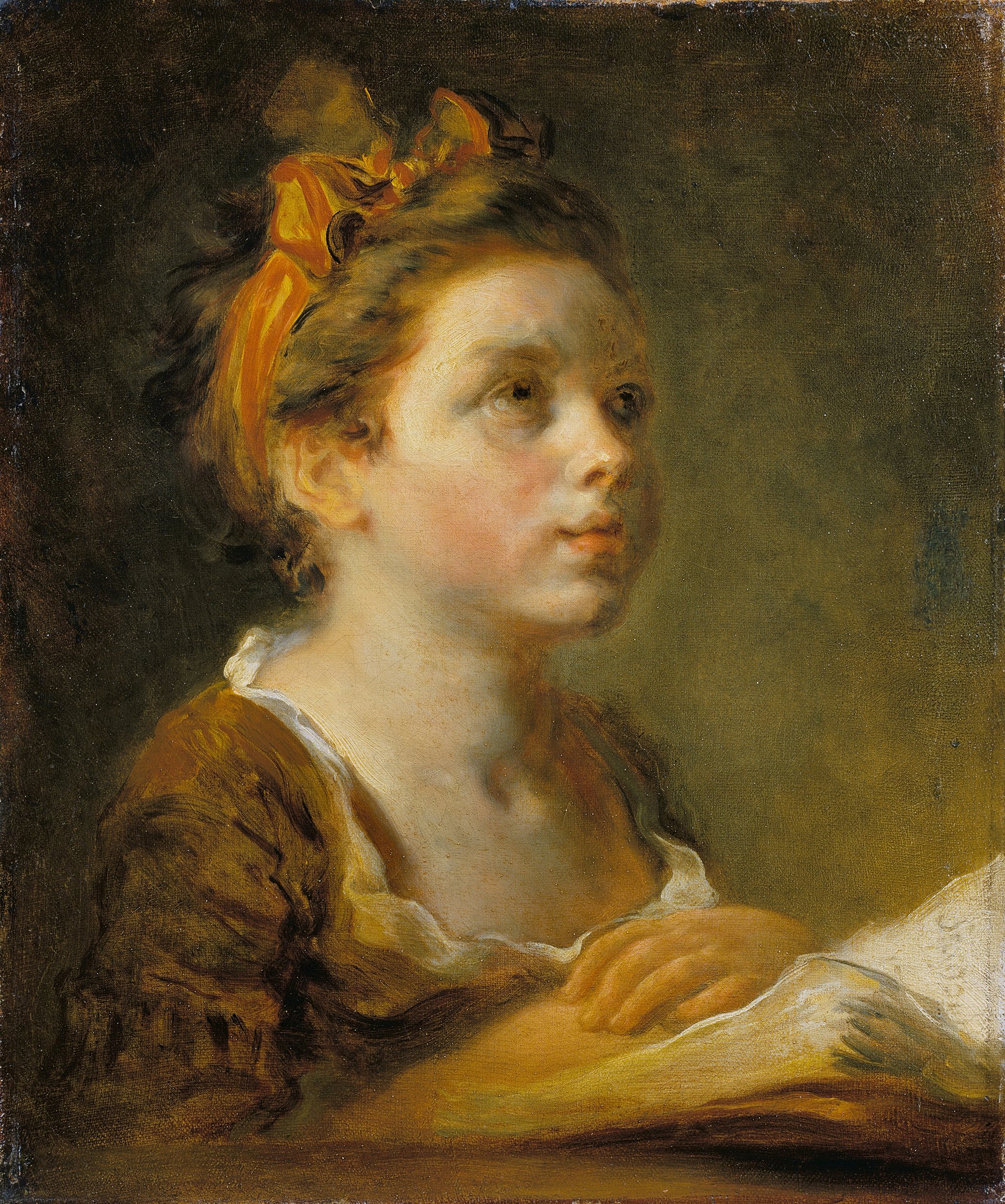 《女孩读一本书》（Girl reading a book）｜让-奥诺雷·弗拉戈纳尔 Jean-Honoré Fragonard｜约 1770-1780