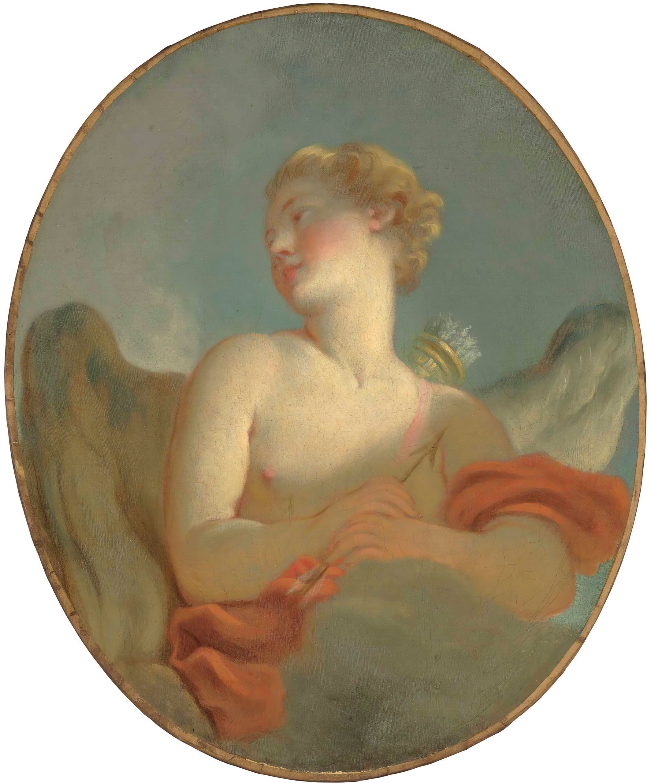 《“爱情”；据说是玛丽·凯瑟琳·科隆布（Marie Catherine Colombe，1751-1830）饰演丘比特的肖像》（‘L’Amour’; said to be a Portrait of Marie Catherine Colombe (1751-1830) as Cupid）｜让-奥诺雷·弗拉戈纳尔 Jean-Honoré Fragonard｜不明