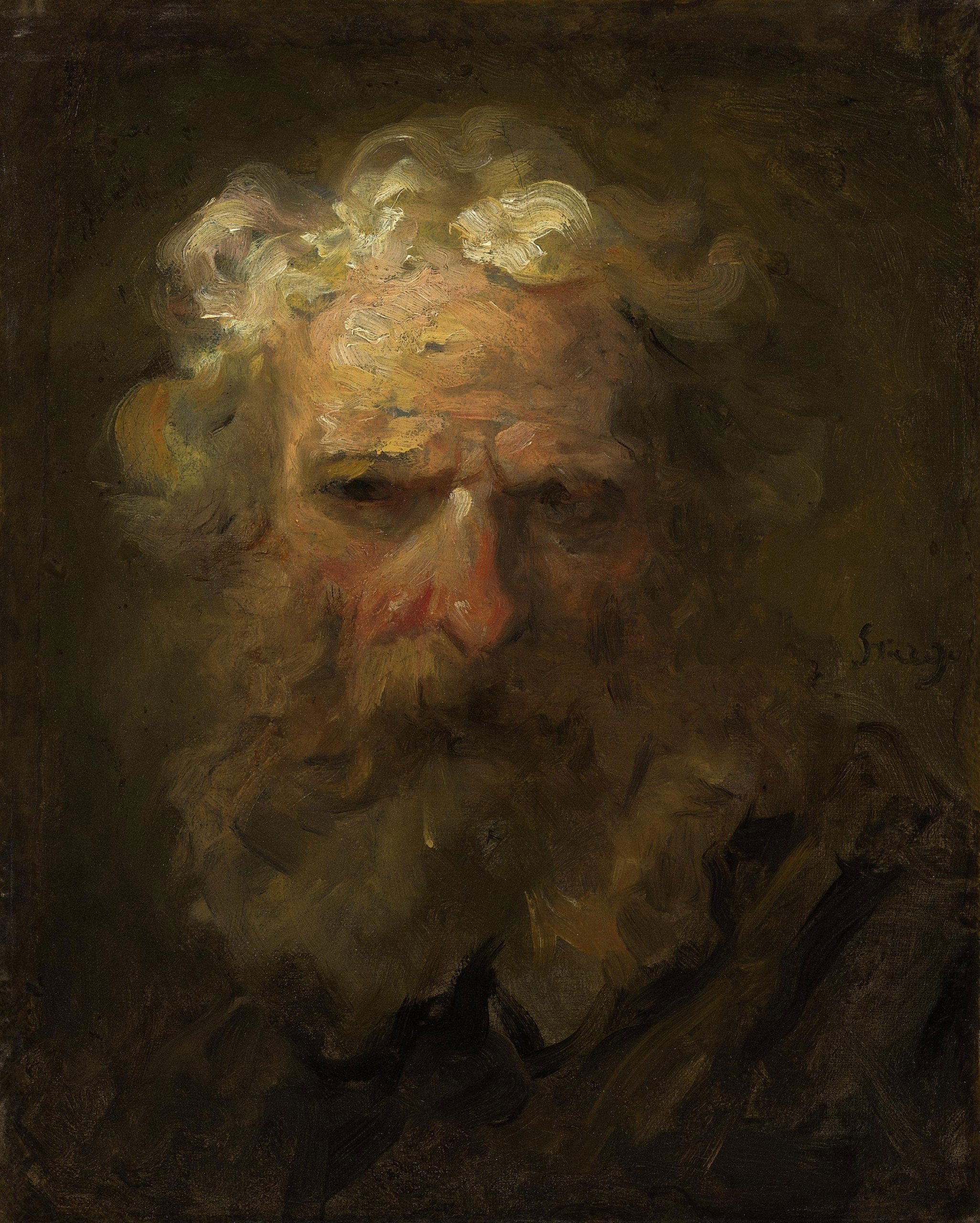 《老人头像》（Head of an old man）｜让-奥诺雷·弗拉戈纳尔 Jean-Honoré Fragonard｜不明