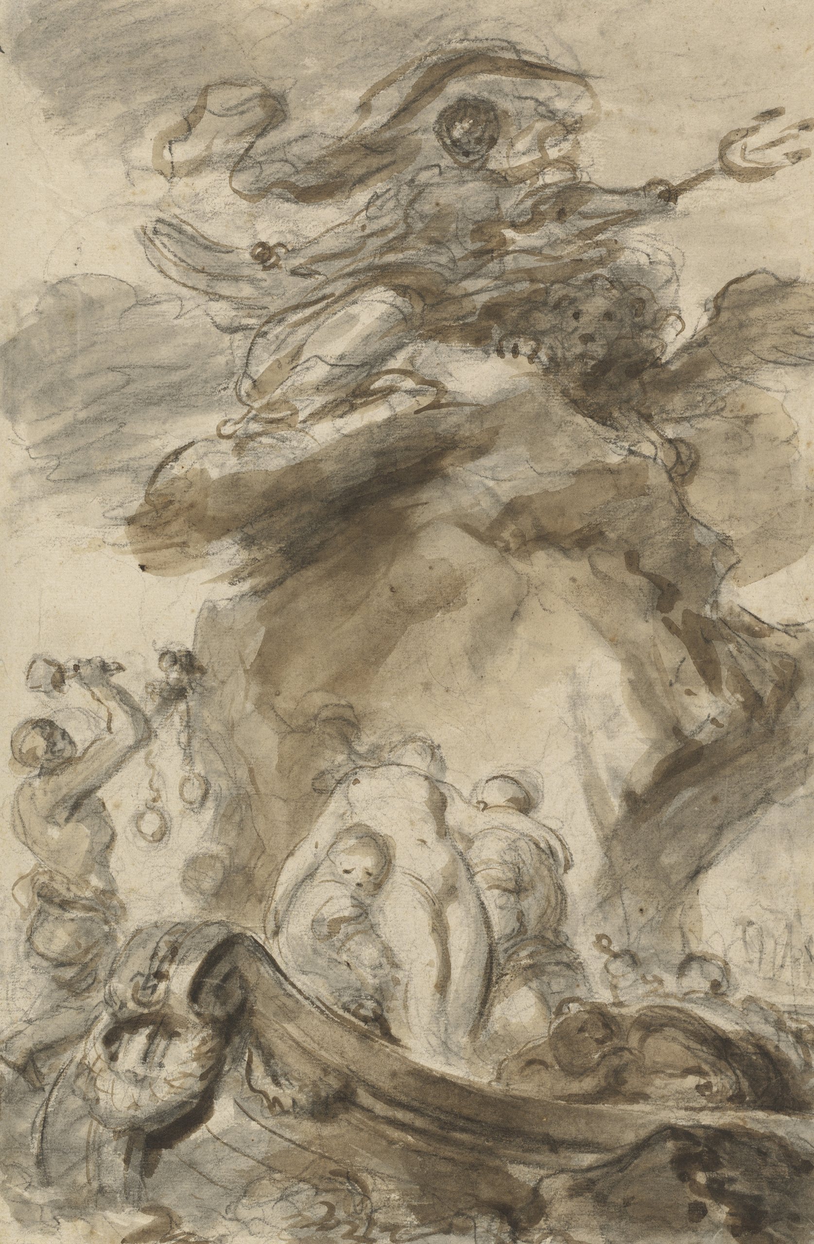 《安杰莉卡暴露在兽人面前》（Angelica Is Exposed to the Orc）｜让-奥诺雷·弗拉戈纳尔 Jean-Honoré Fragonard｜1780年代