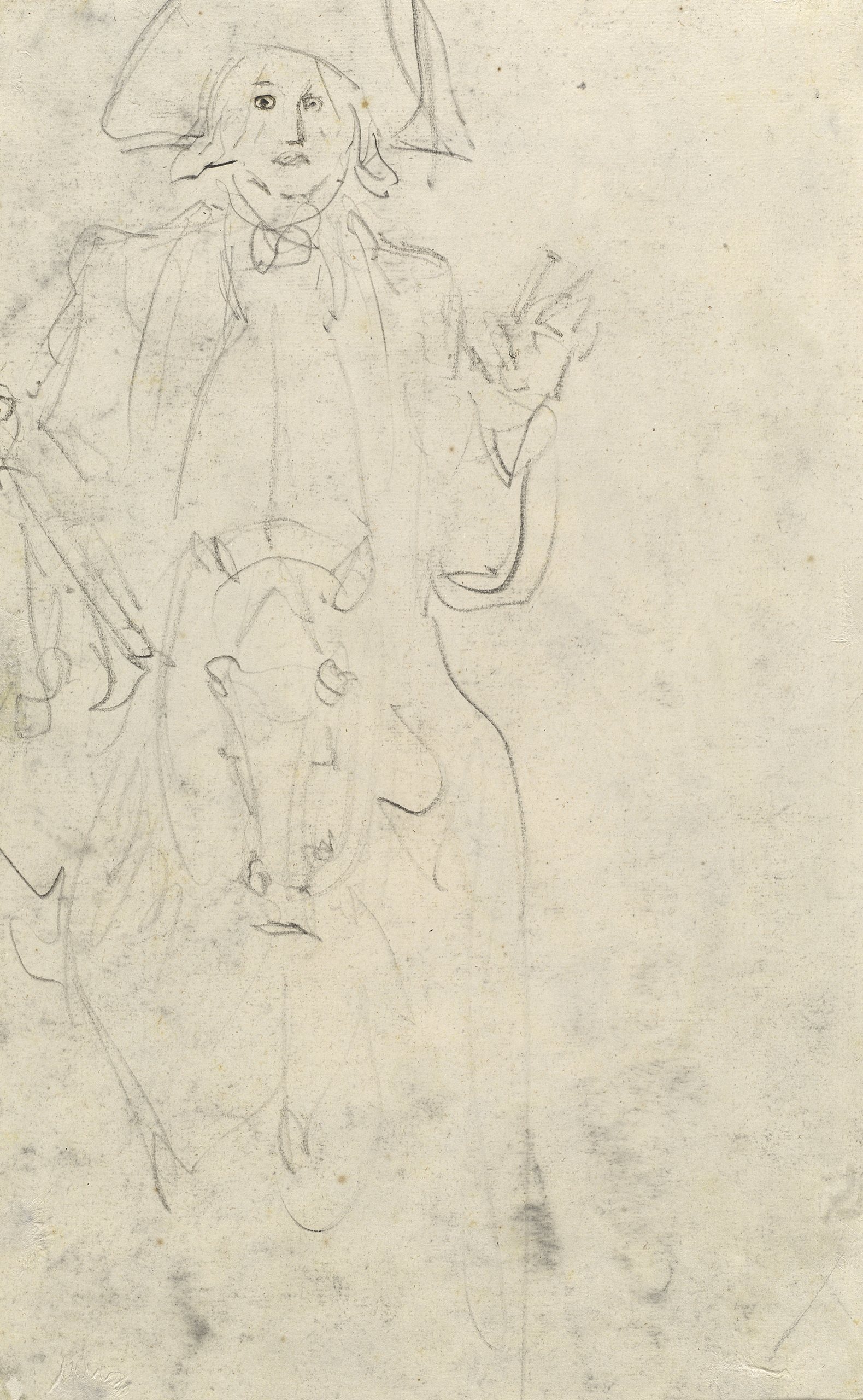 《骑马的人（反面）》（Man on a Horse (verso)）｜让-奥诺雷·弗拉戈纳尔 Jean-Honoré Fragonard｜不明