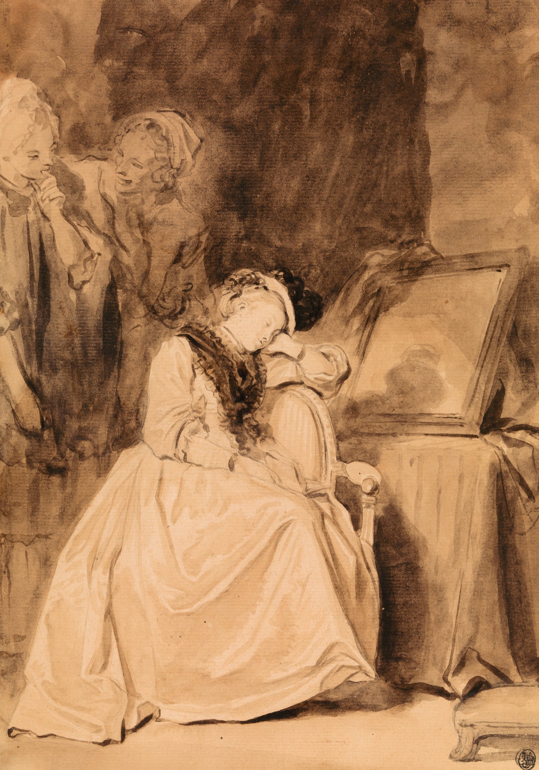 《梦想家》（The Dreamer）｜让-奥诺雷·弗拉戈纳尔 Jean-Honoré Fragonard｜1770年代