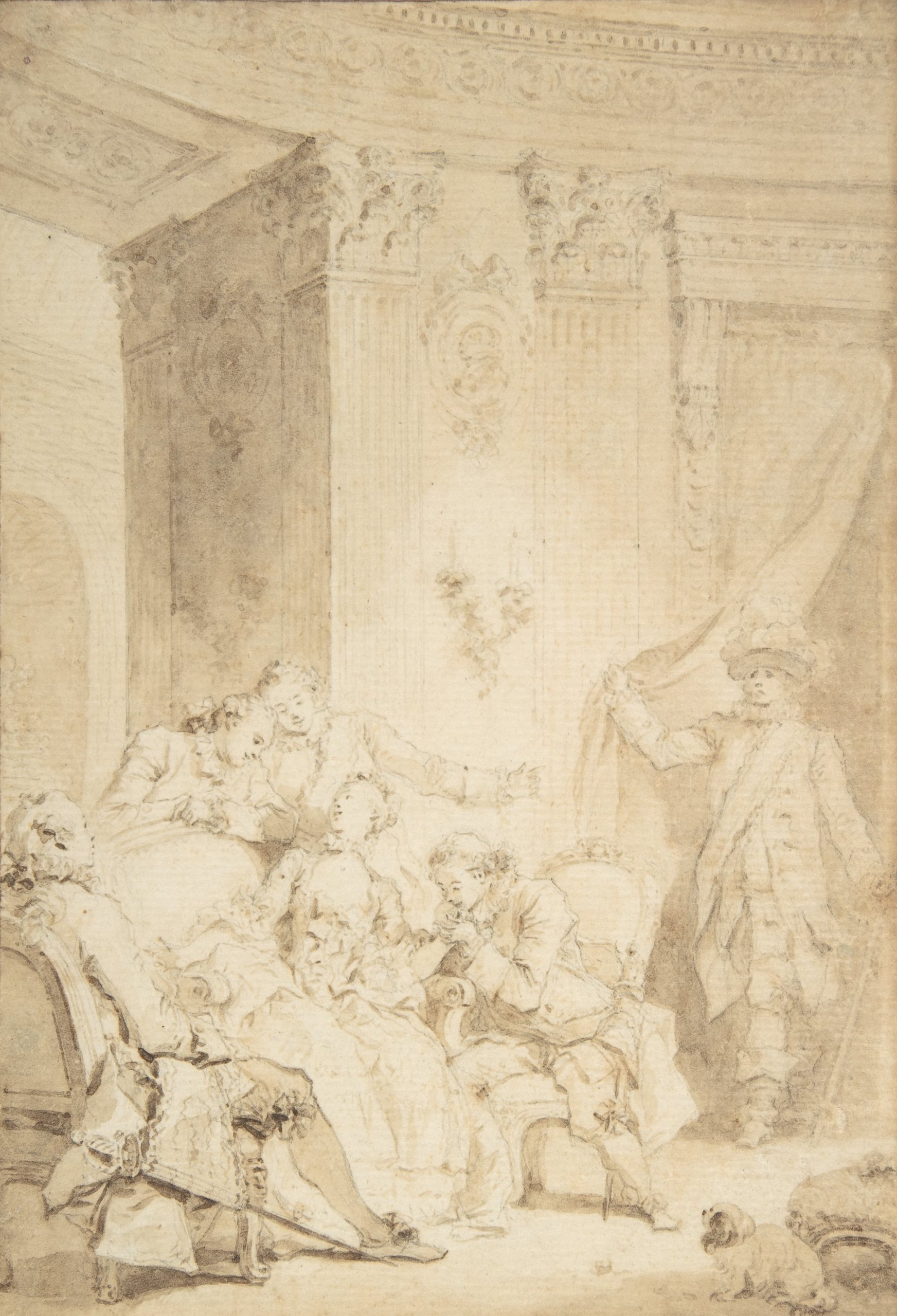 《丈夫忏悔者》（The Husband-Confessor）｜让-奥诺雷·弗拉戈纳尔 Jean-Honoré Fragonard｜1770