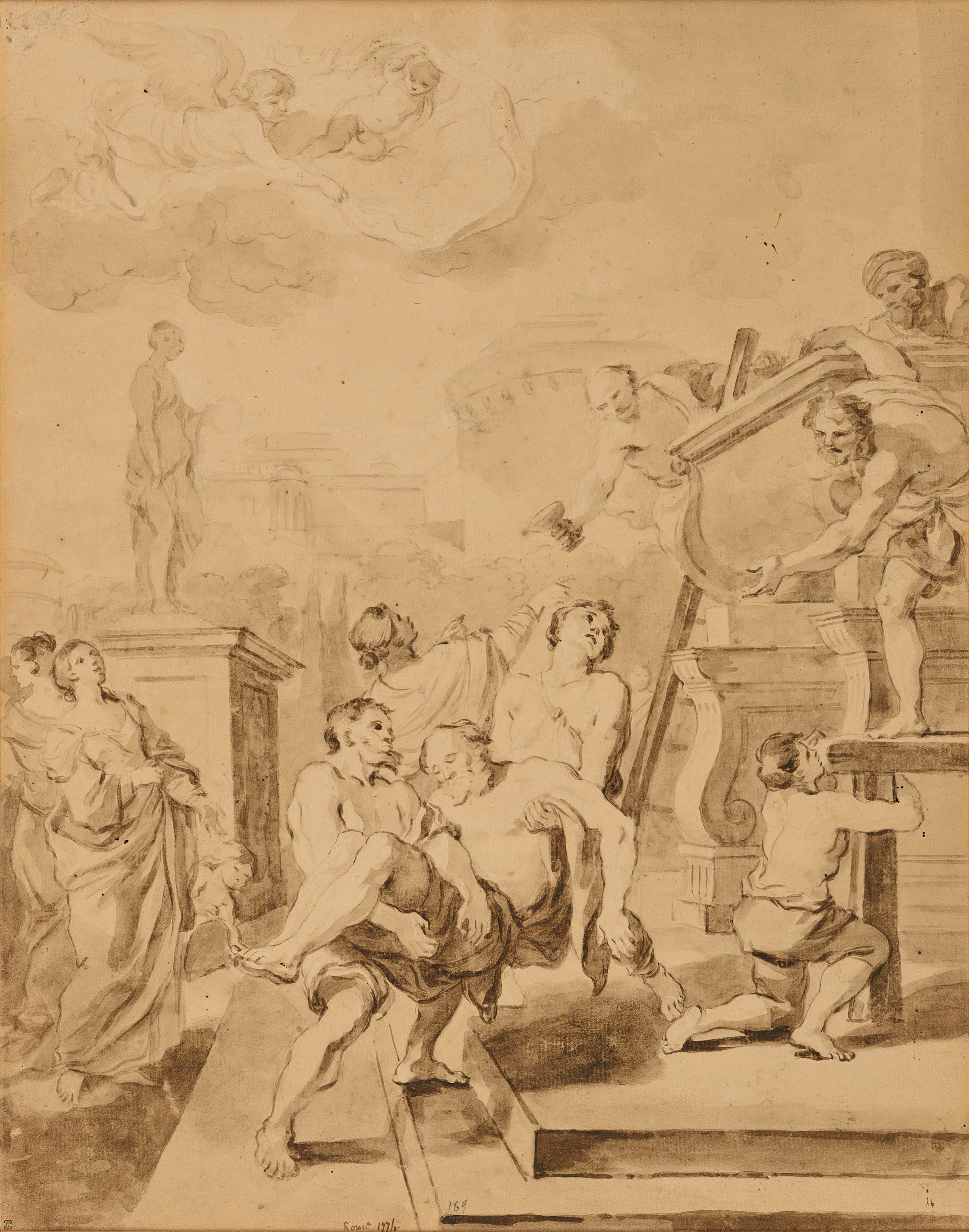 《圣安德鲁的埋葬地》（The burial place of Saint Andrew）｜让-奥诺雷·弗拉戈纳尔 Jean-Honoré Fragonard｜1774