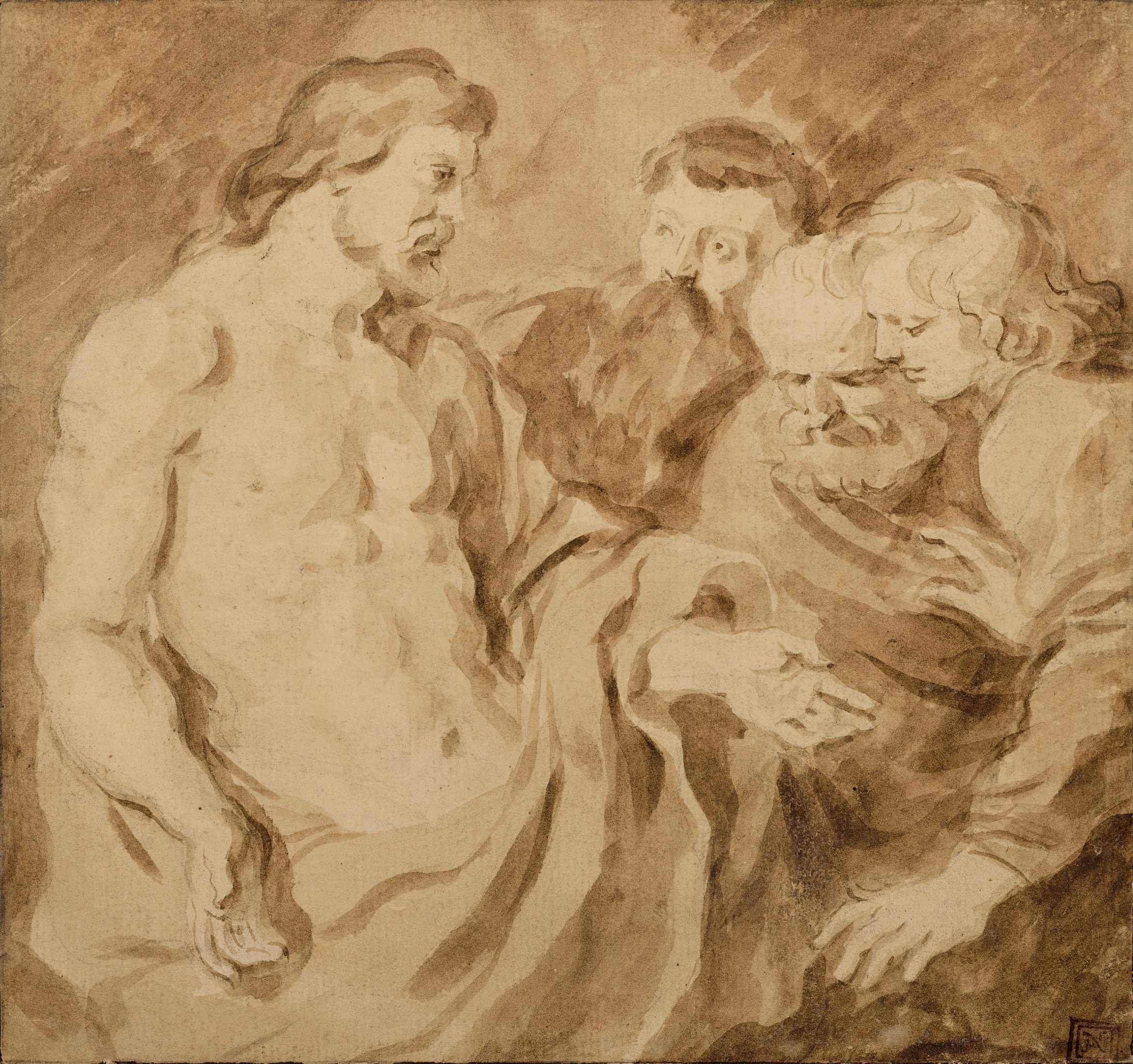 《圣托马斯的怀疑》（The Incredulity of Saint Thomas）｜让-奥诺雷·弗拉戈纳尔 Jean-Honoré Fragonard｜不明