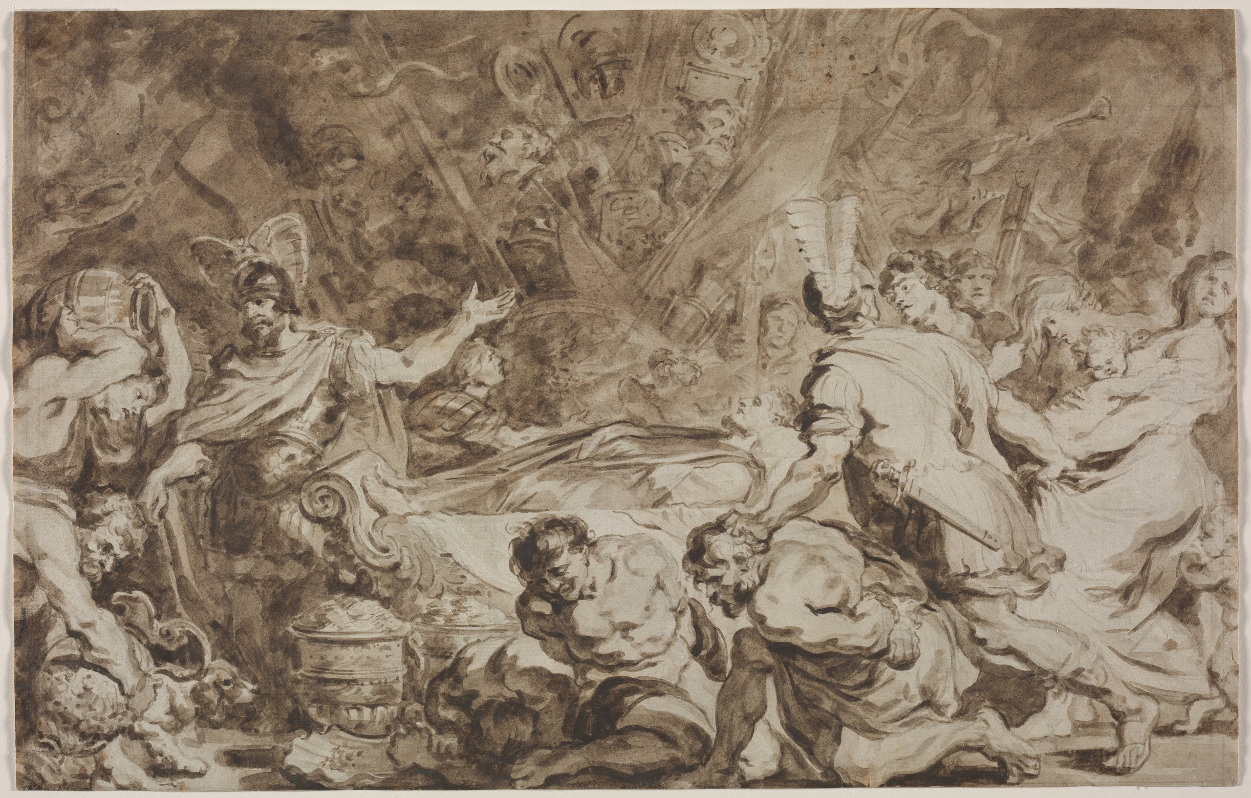 《德修斯·穆斯的葬礼》（The Funeral of Decius Mus）｜让-奥诺雷·弗拉戈纳尔 Jean-Honoré Fragonard｜1774