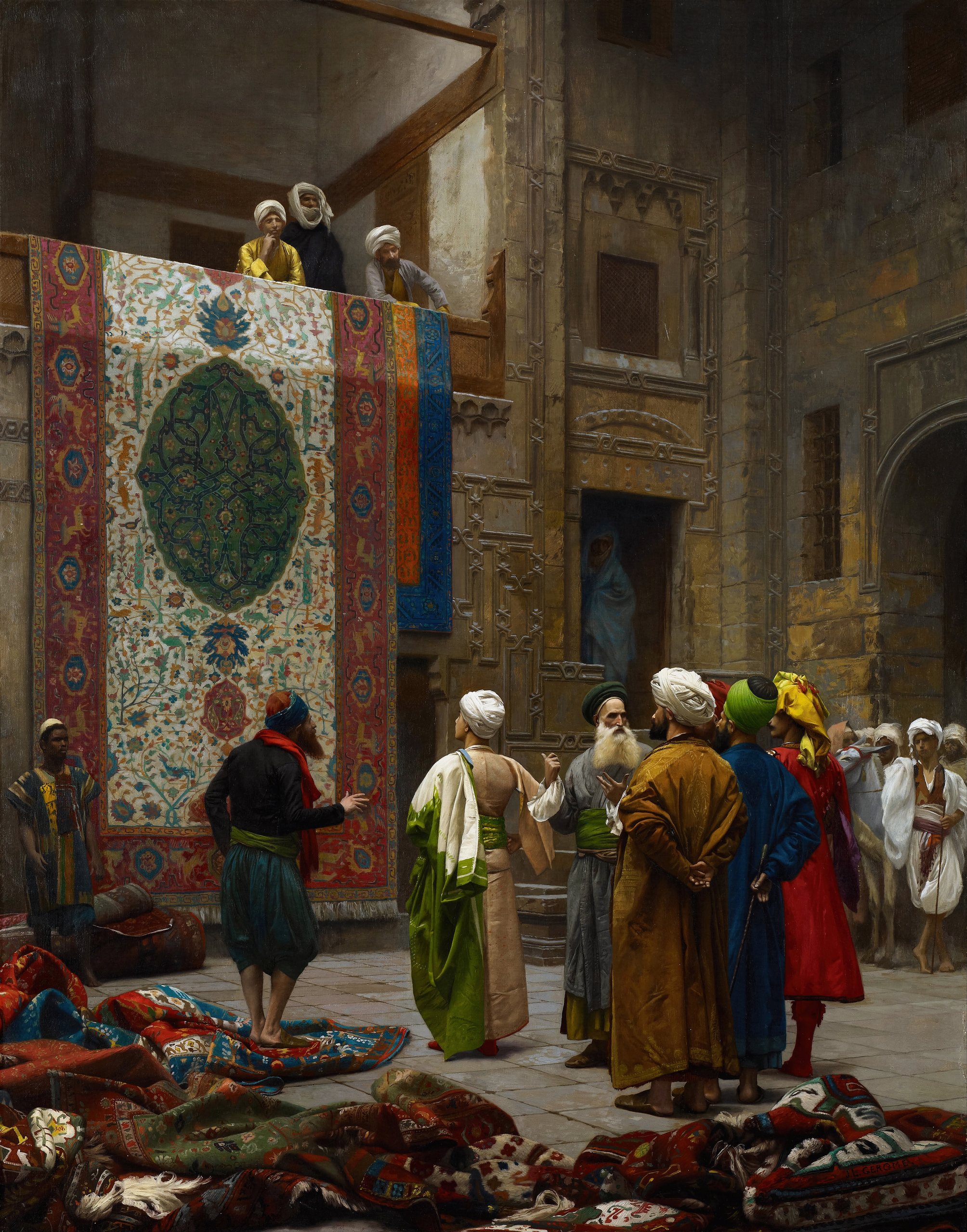 《地毯商人》（The Carpet Merchant）｜让-莱昂·热罗姆 Jean-Léon Gérôme｜约 1887