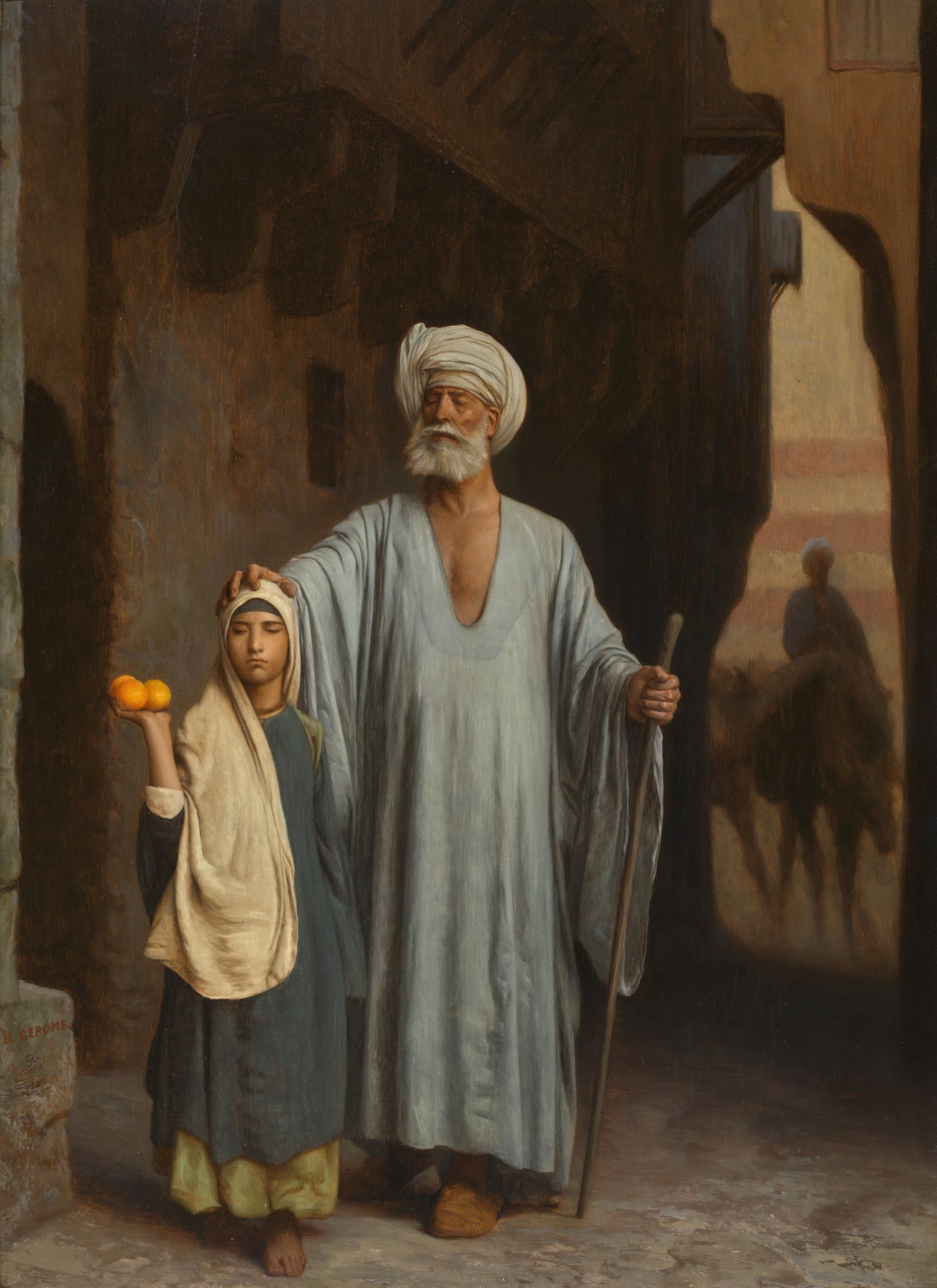 《伸出援助之手》（The Helping Hand）｜让-莱昂·热罗姆 Jean-Léon Gérôme｜不明