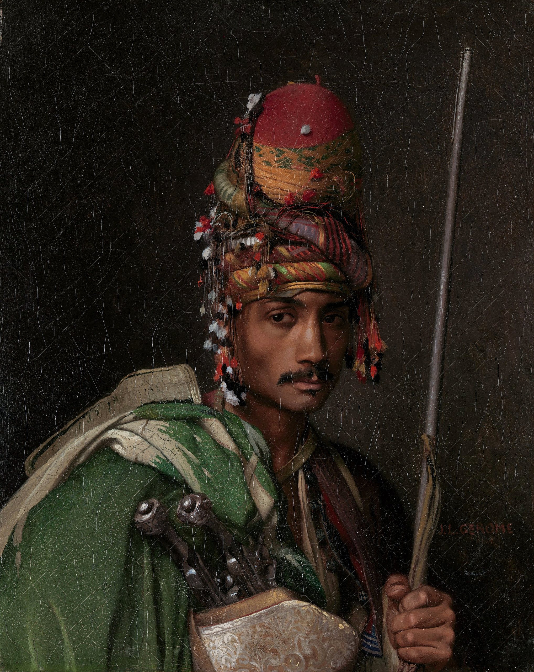 《巴什巴祖克》（Bashi-Bazouk）｜让-莱昂·热罗姆 Jean-Léon Gérôme｜1868