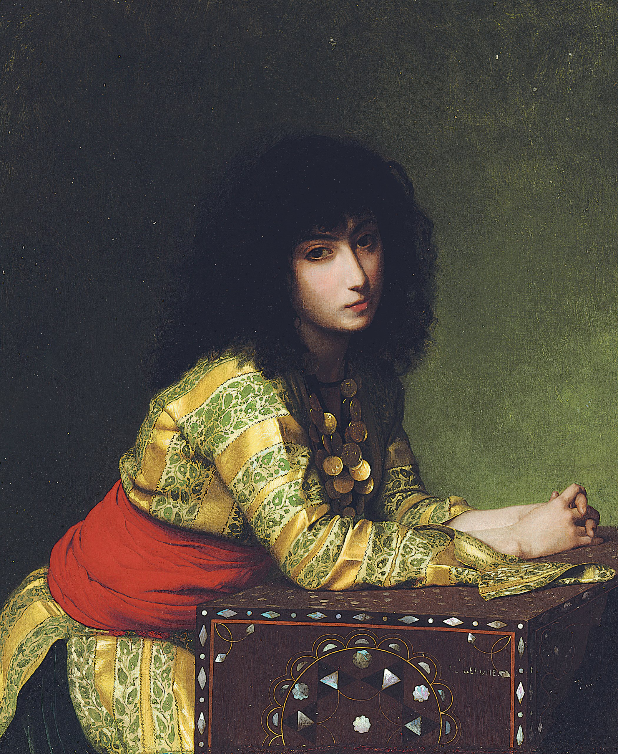 《埃及女孩》（Egyptian girl）｜让-莱昂·热罗姆 Jean-Léon Gérôme｜约 1877