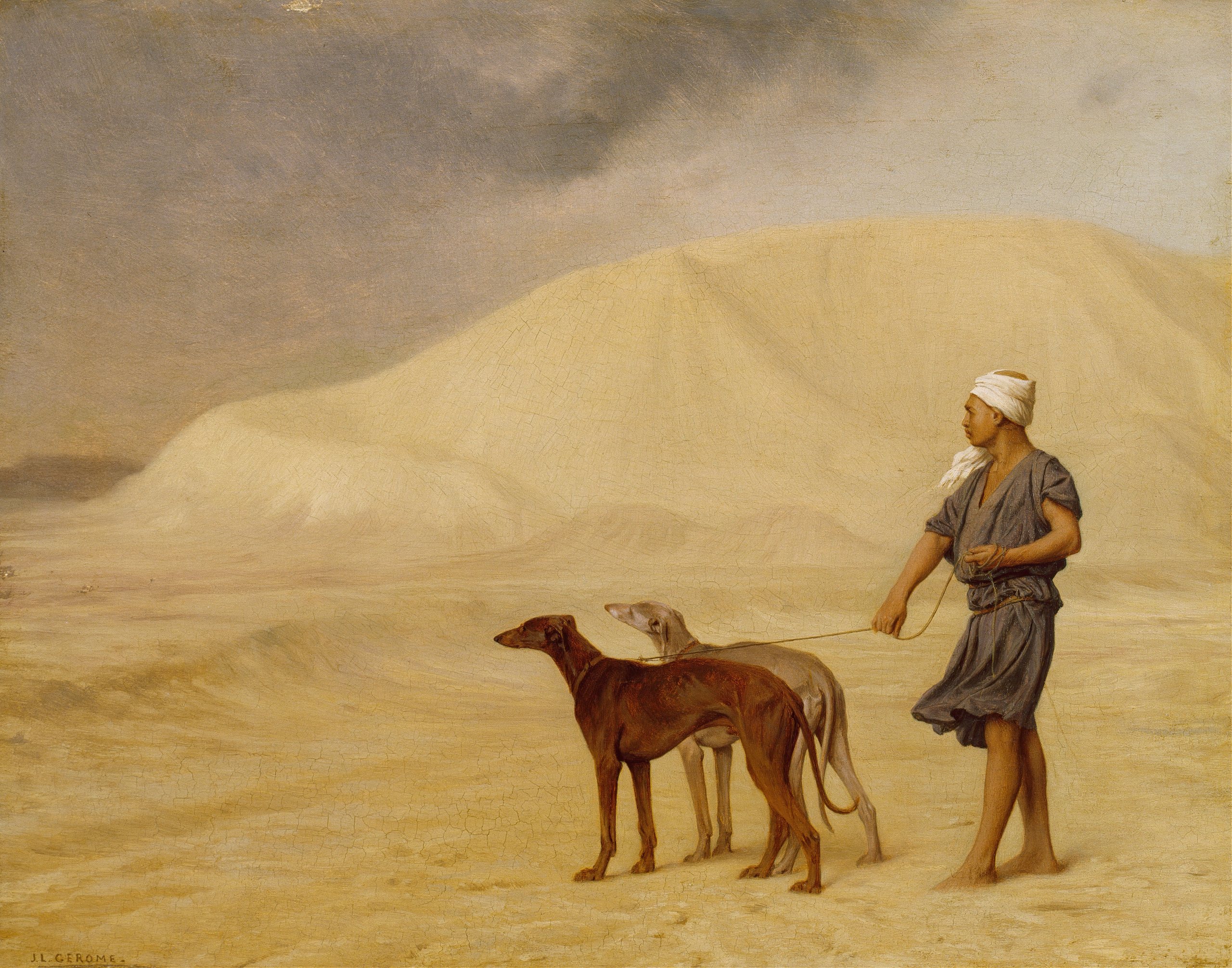 《在沙漠上》（On the Desert）｜让-莱昂·热罗姆 Jean-Léon Gérôme｜1867