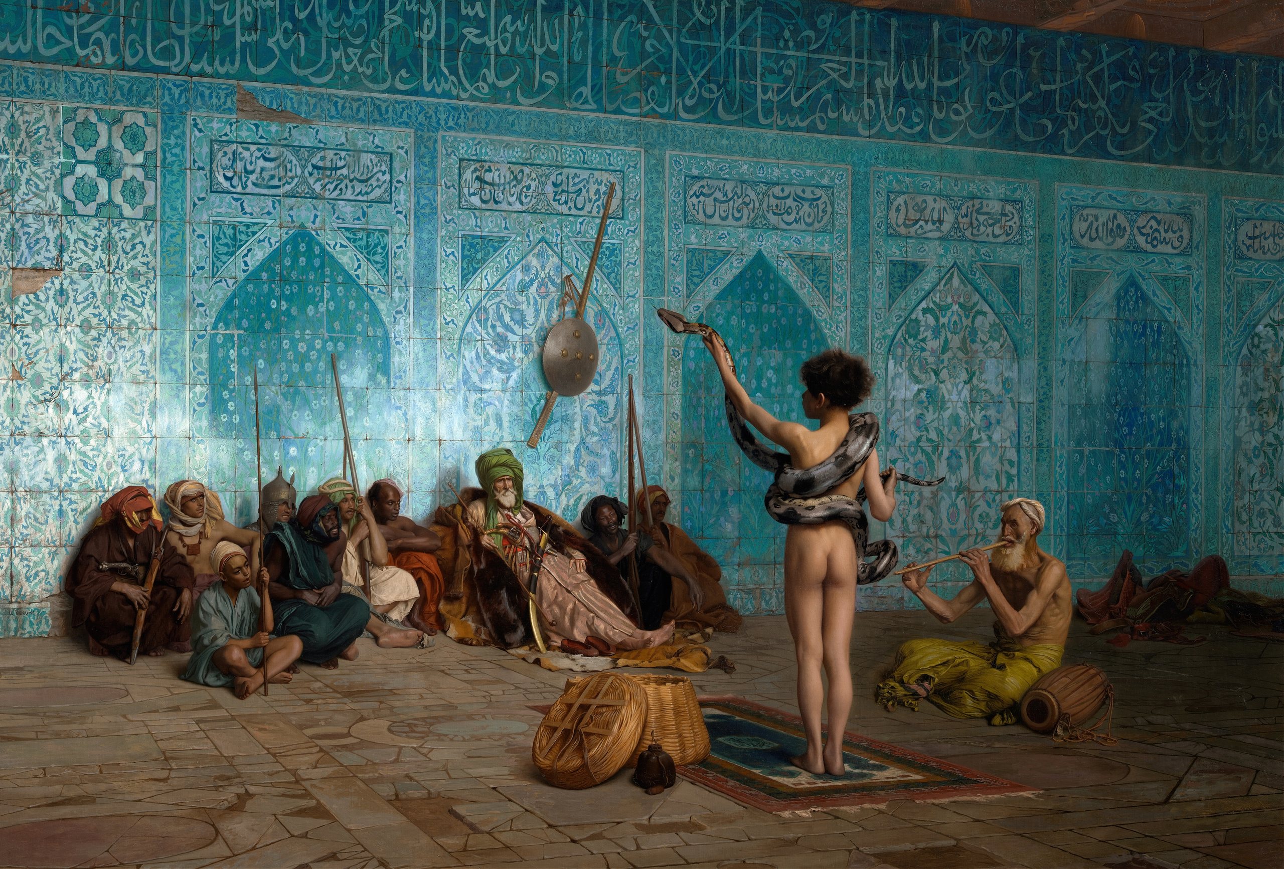 《耍蛇人》（Snake Charmer）｜让-莱昂·热罗姆 Jean-Léon Gérôme｜约 1879