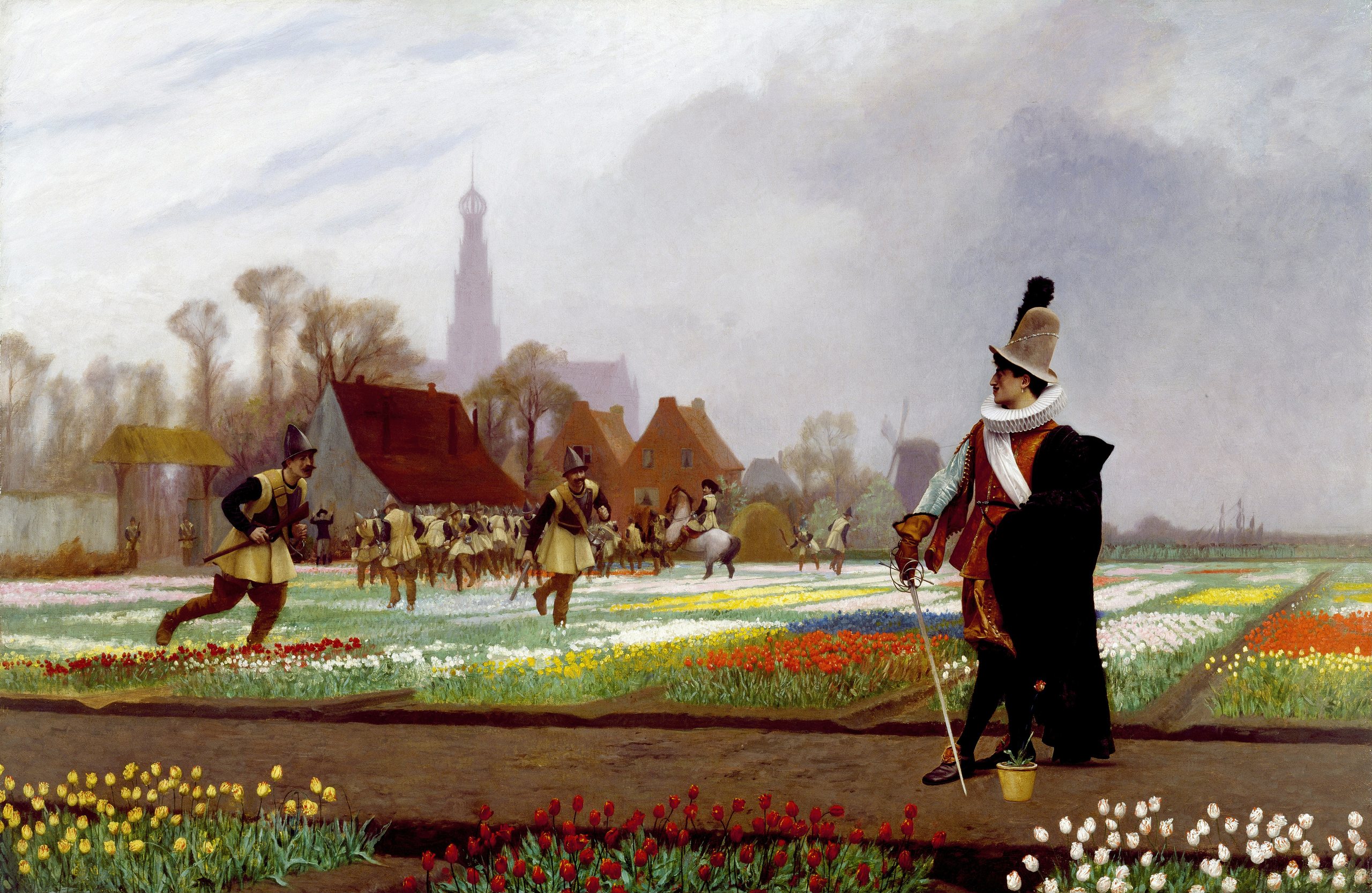 《郁金香愚蠢》（Tulip Folly）｜让-莱昂·热罗姆 Jean-Léon Gérôme｜1882