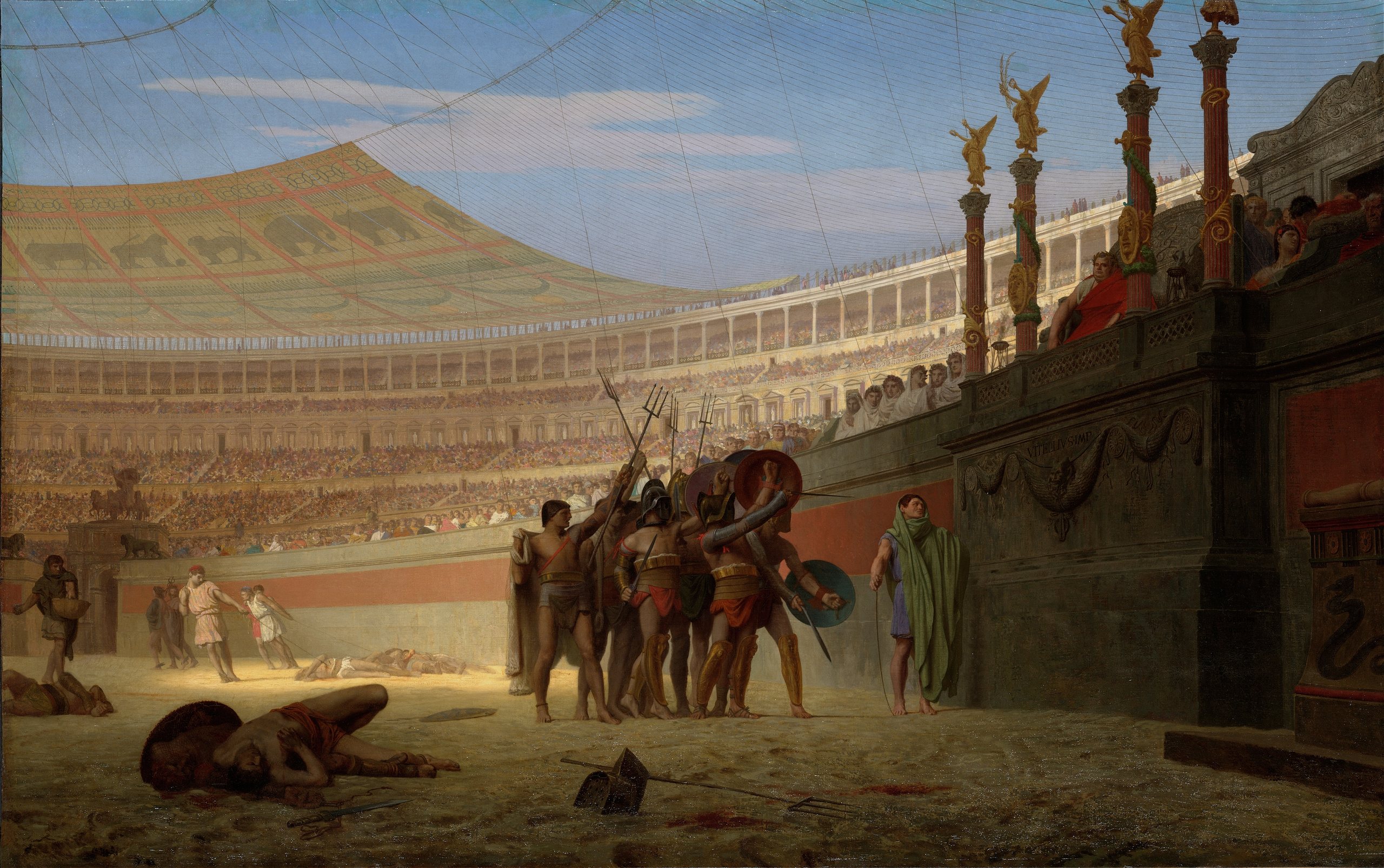 《凯撒万岁！凯撒万岁！我们即将死去的人向您致敬》（Hail Caesar! Hail Caesar! We Who Are About to Die Salute You）｜让-莱昂·热罗姆 Jean-Léon Gérôme｜1859