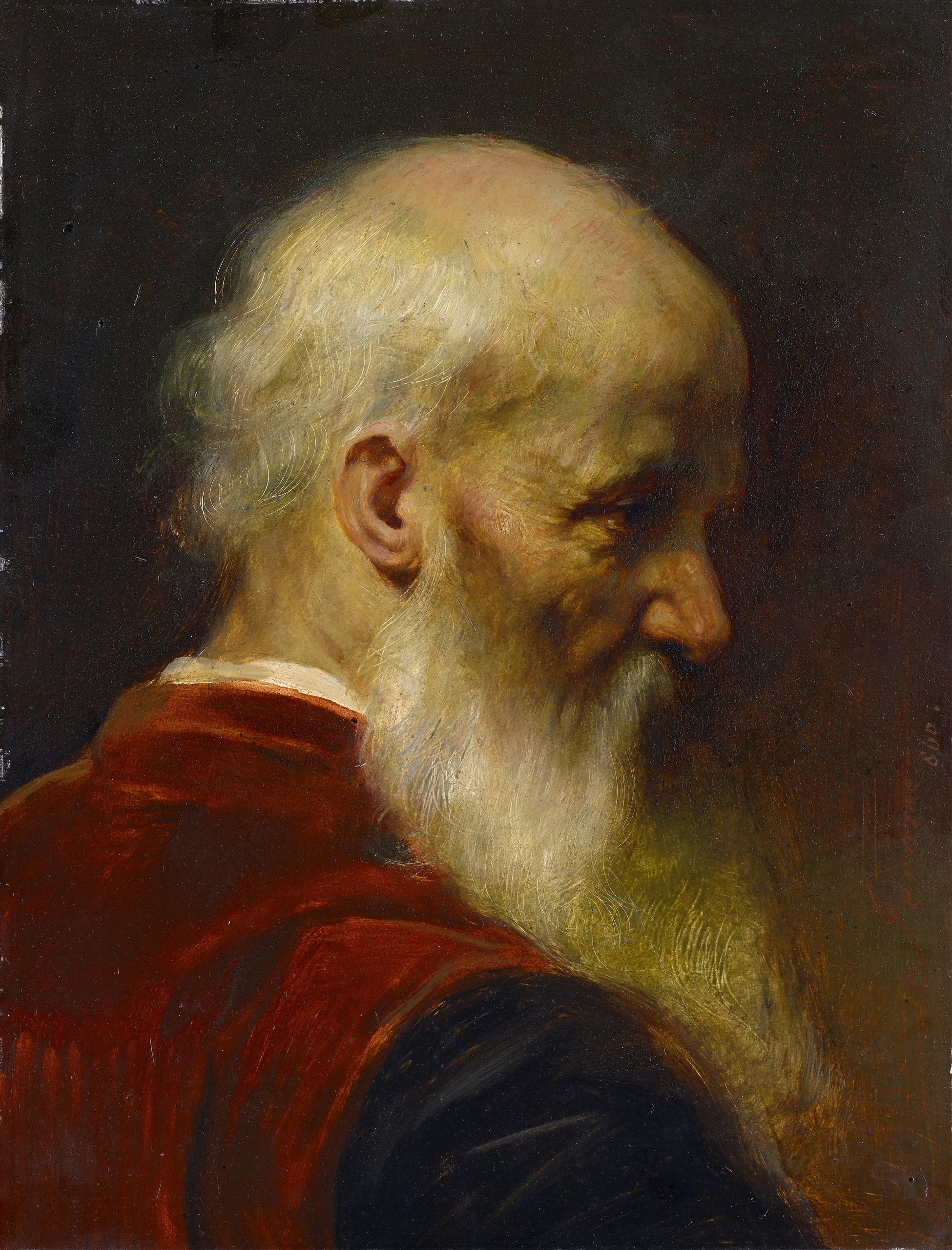 《一个老人的头》（Head Of An Old Man）｜让-莱昂·热罗姆 Jean-Léon Gérôme｜1886