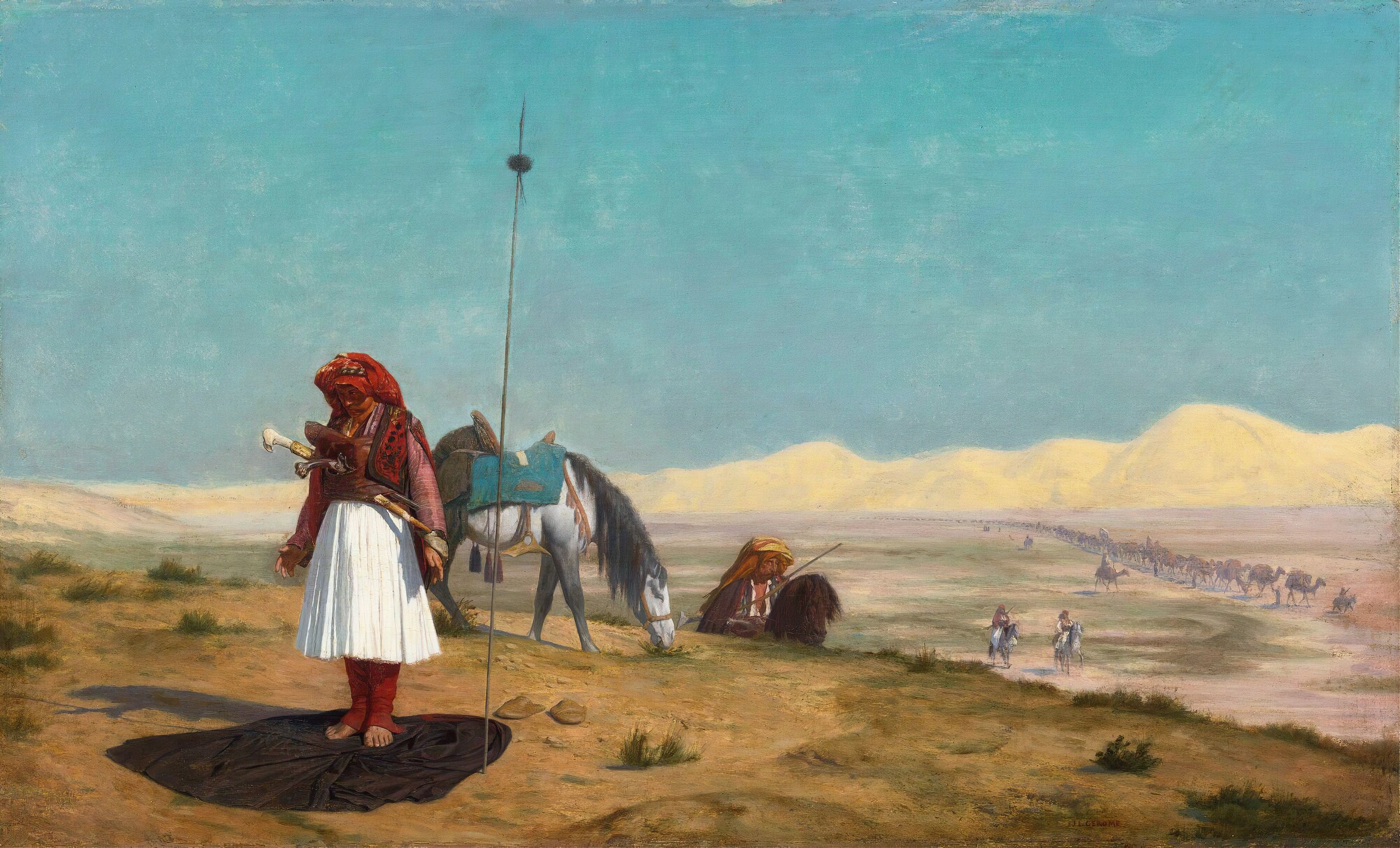 《沙漠中的祈祷》（Prayer in the Desert）｜让-莱昂·热罗姆 Jean-Léon Gérôme｜不明