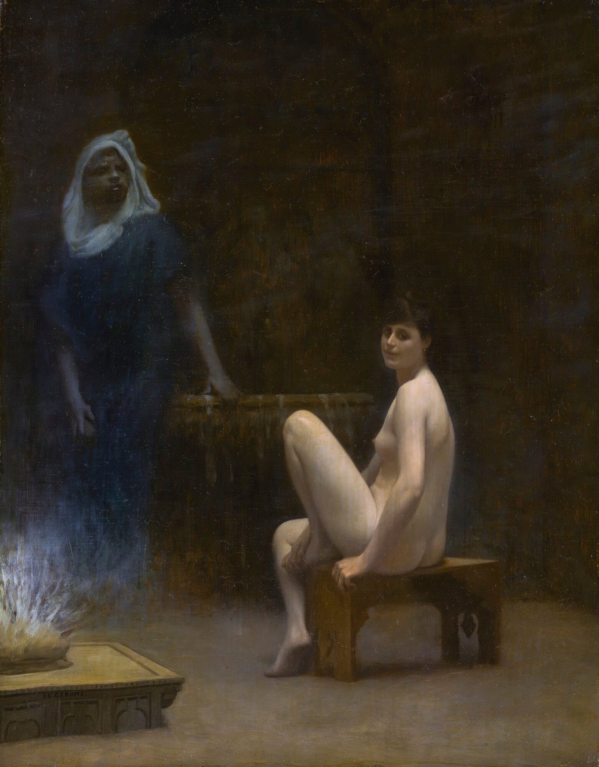 《沐浴后》（After The Bath）｜让-莱昂·热罗姆 Jean-Léon Gérôme｜不明