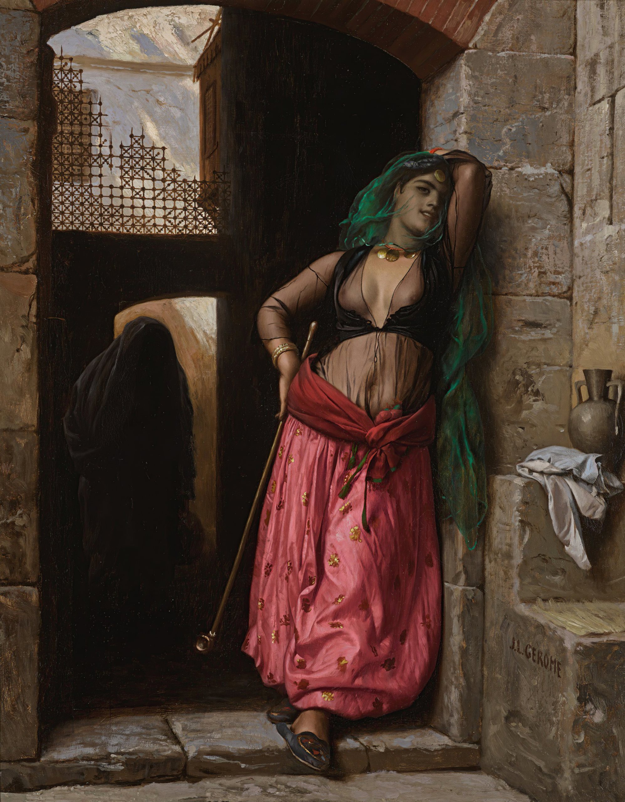 《来自开罗的年轻女孩》（Young Girl From Cairo）｜让-莱昂·热罗姆 Jean-Léon Gérôme｜不明