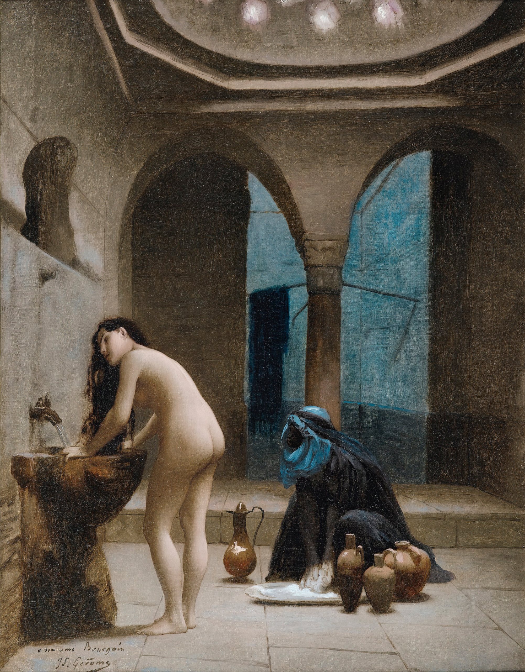 《研究《莫雷浴》，《浴中的土耳其女人》（Study For A Maure Bath, Turkish Woman In The Bath）｜让-莱昂·热罗姆 Jean-Léon Gérôme｜不明