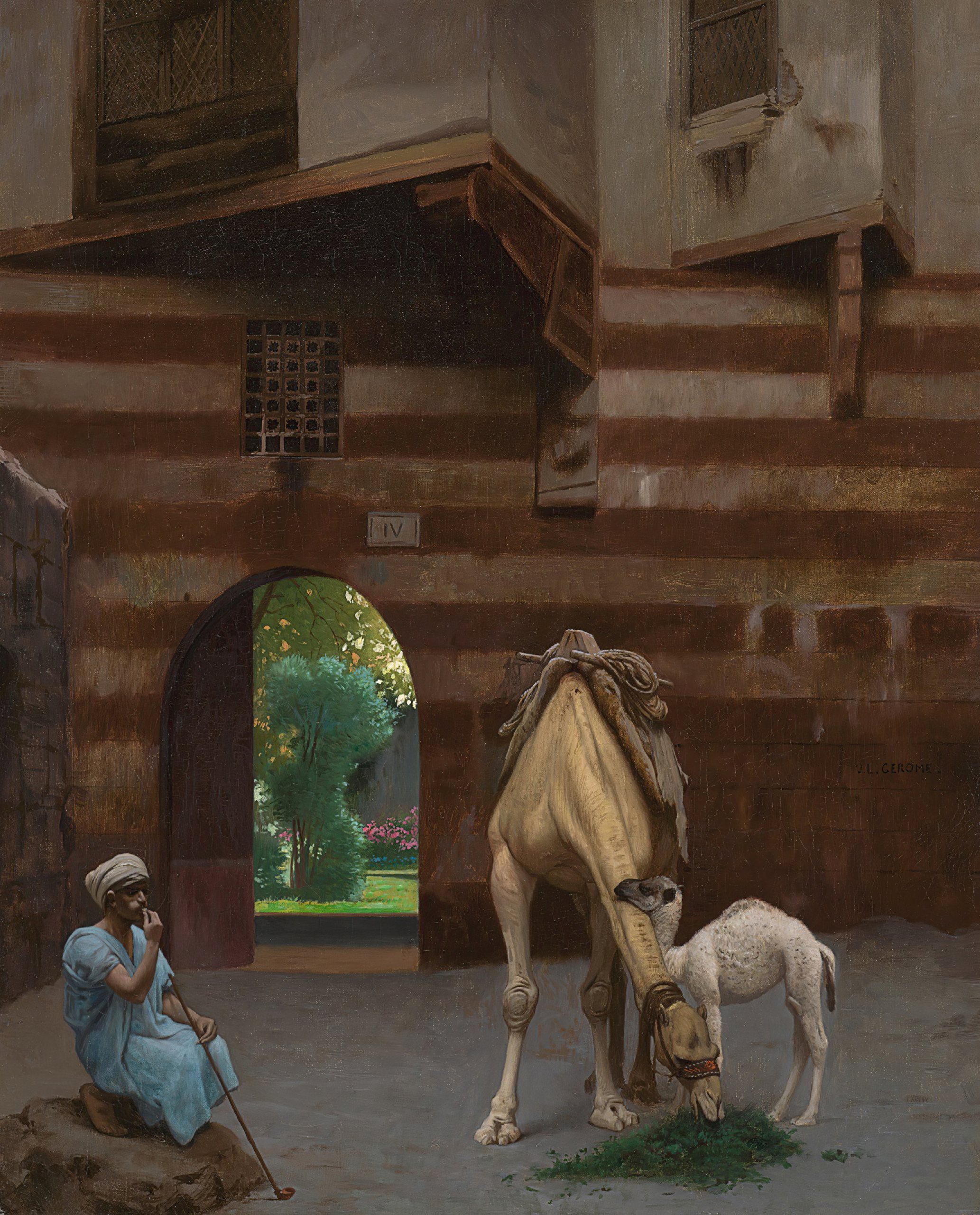 《骆驼夫》（The Camel Driver）｜让-莱昂·热罗姆 Jean-Léon Gérôme｜不明