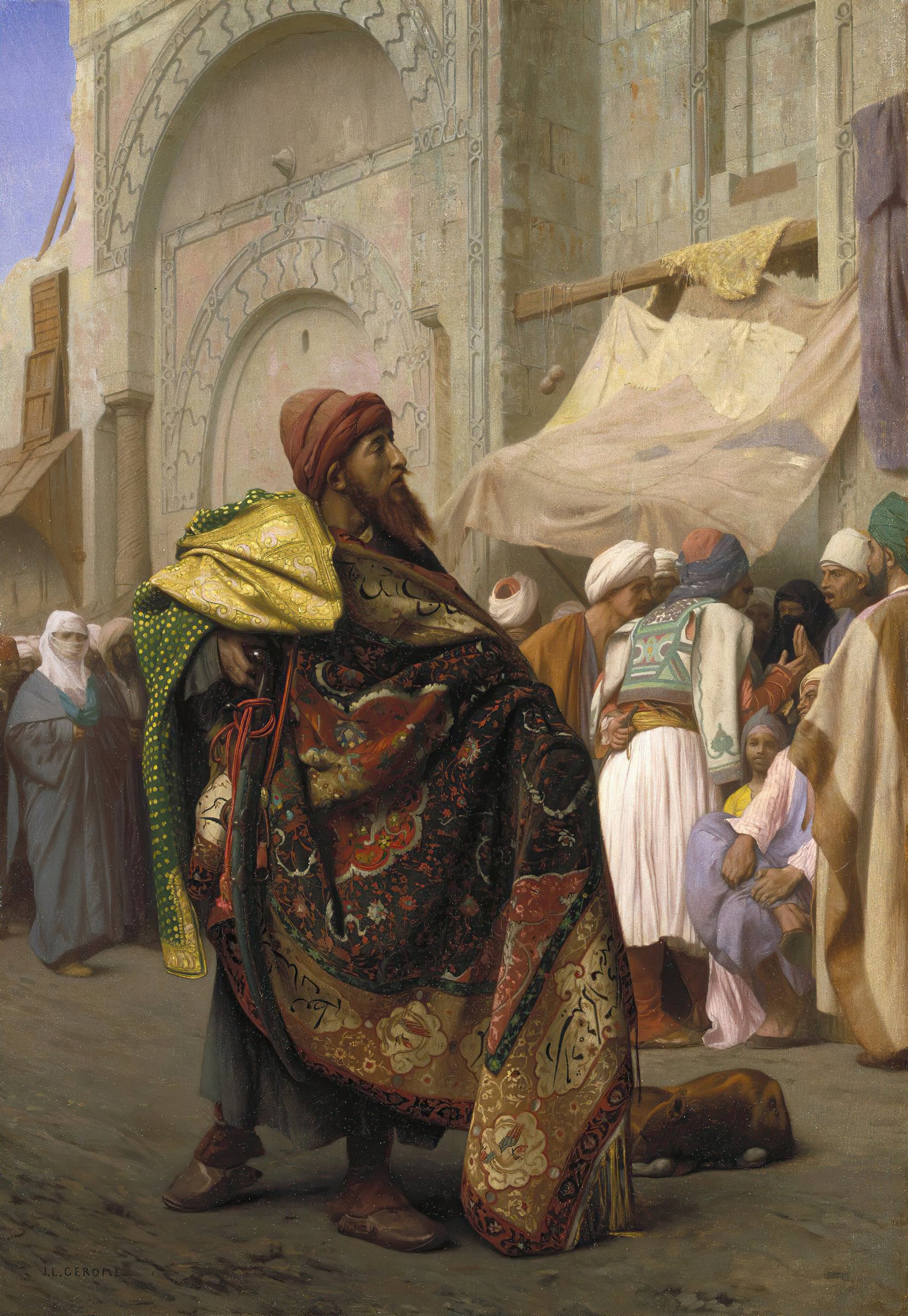 《开罗的地毯商人》（The Carpet Merchant Of Cairo）｜让-莱昂·热罗姆 Jean-Léon Gérôme｜1869
