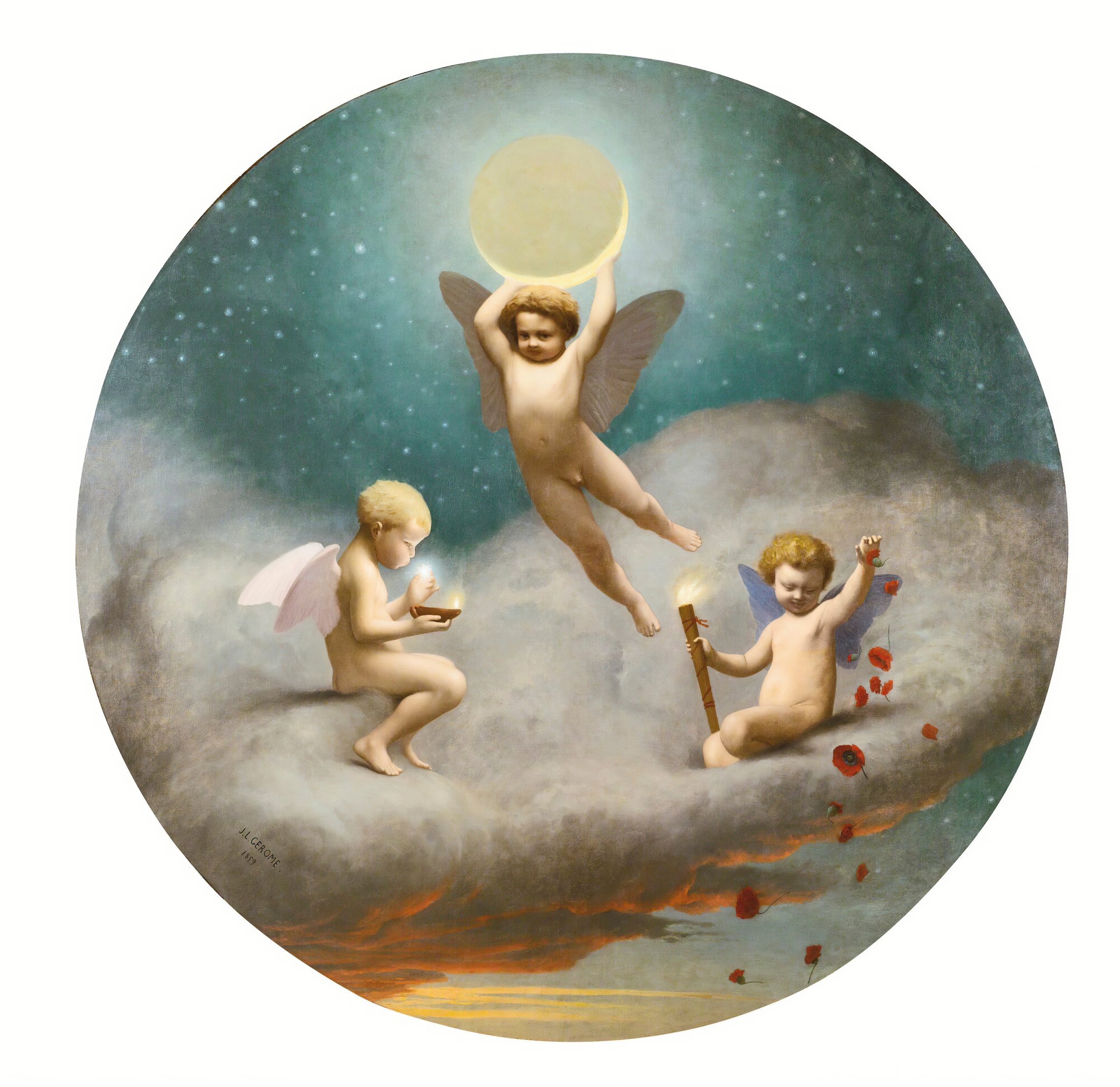《夜的寓言》（Allegory Of Night）｜让-莱昂·热罗姆 Jean-Léon Gérôme｜1859