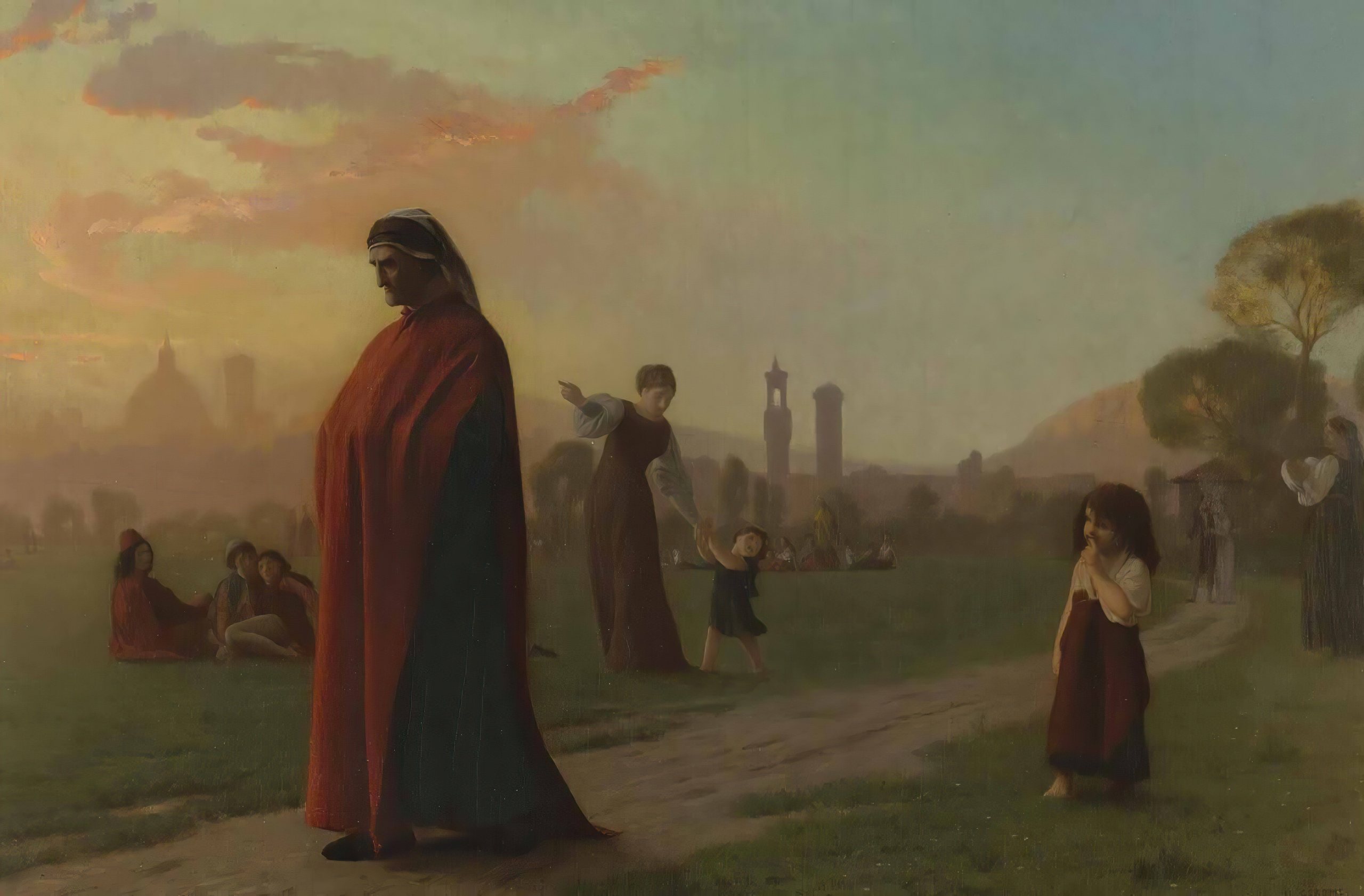 《但丁（他见过地狱）》（Dante (He Hath Seen Hell)）｜让-莱昂·热罗姆 Jean-Léon Gérôme｜不明