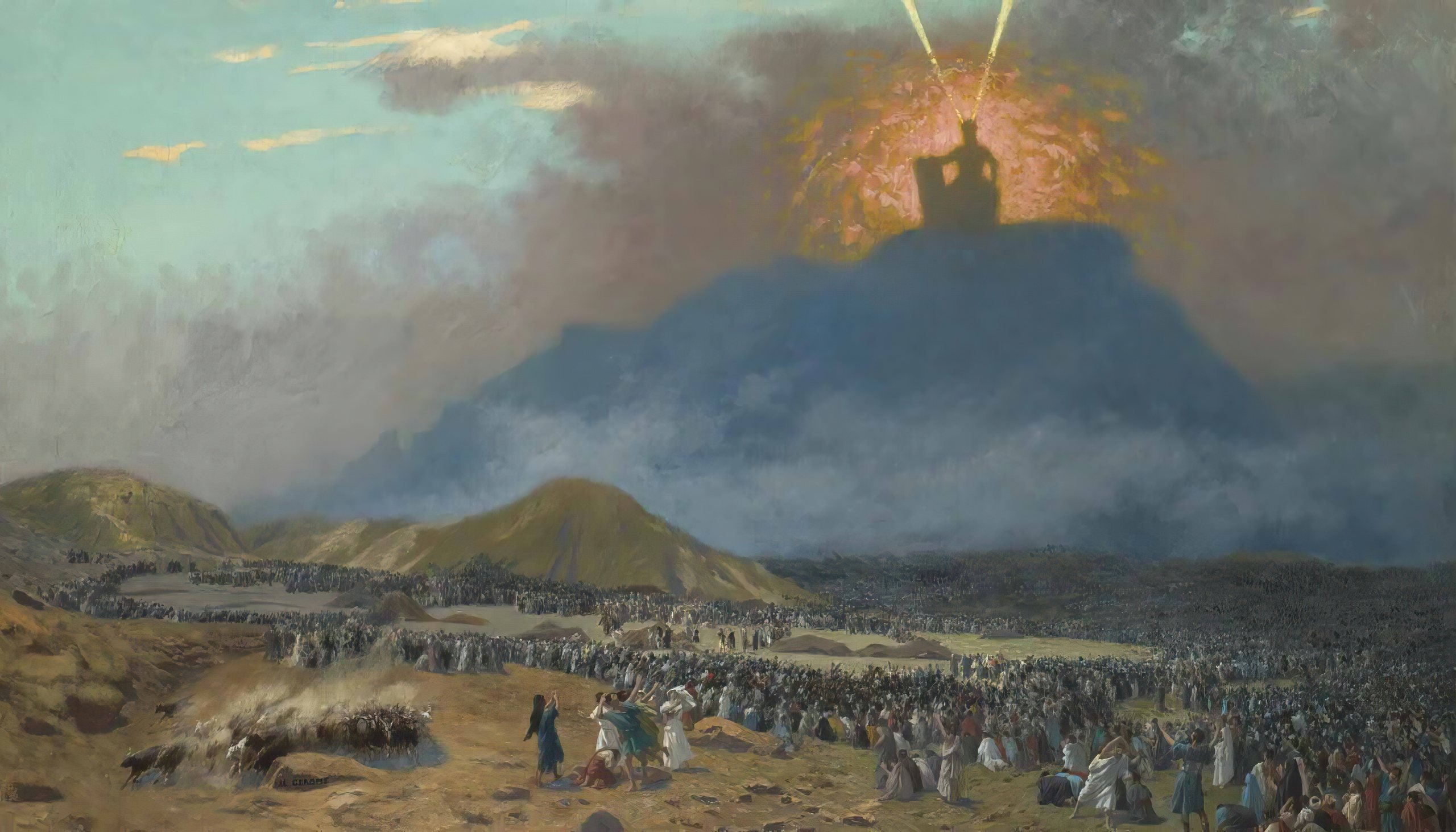 《摩西在西奈山》（Moses On Mount Sinai）｜让-莱昂·热罗姆 Jean-Léon Gérôme｜不明