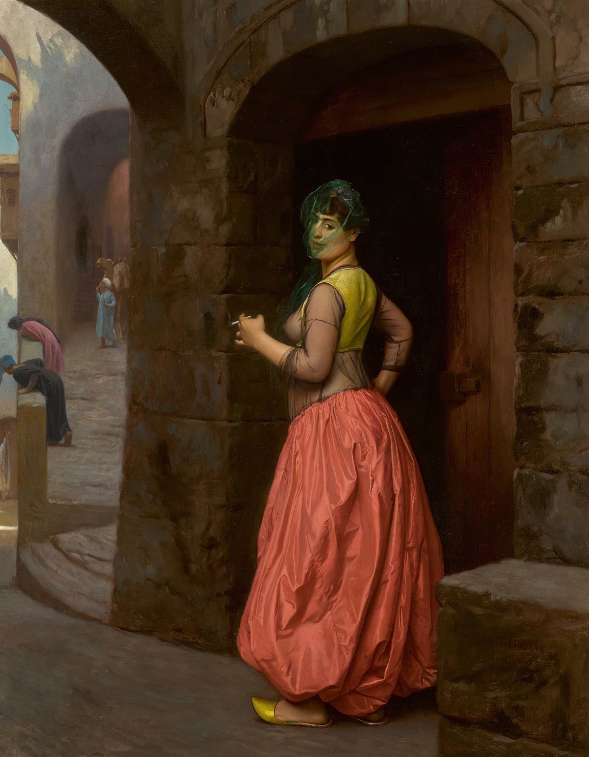 《来自开罗的年轻女孩》（Young Girl from Cairo）｜让-莱昂·热罗姆 Jean-Léon Gérôme｜不明