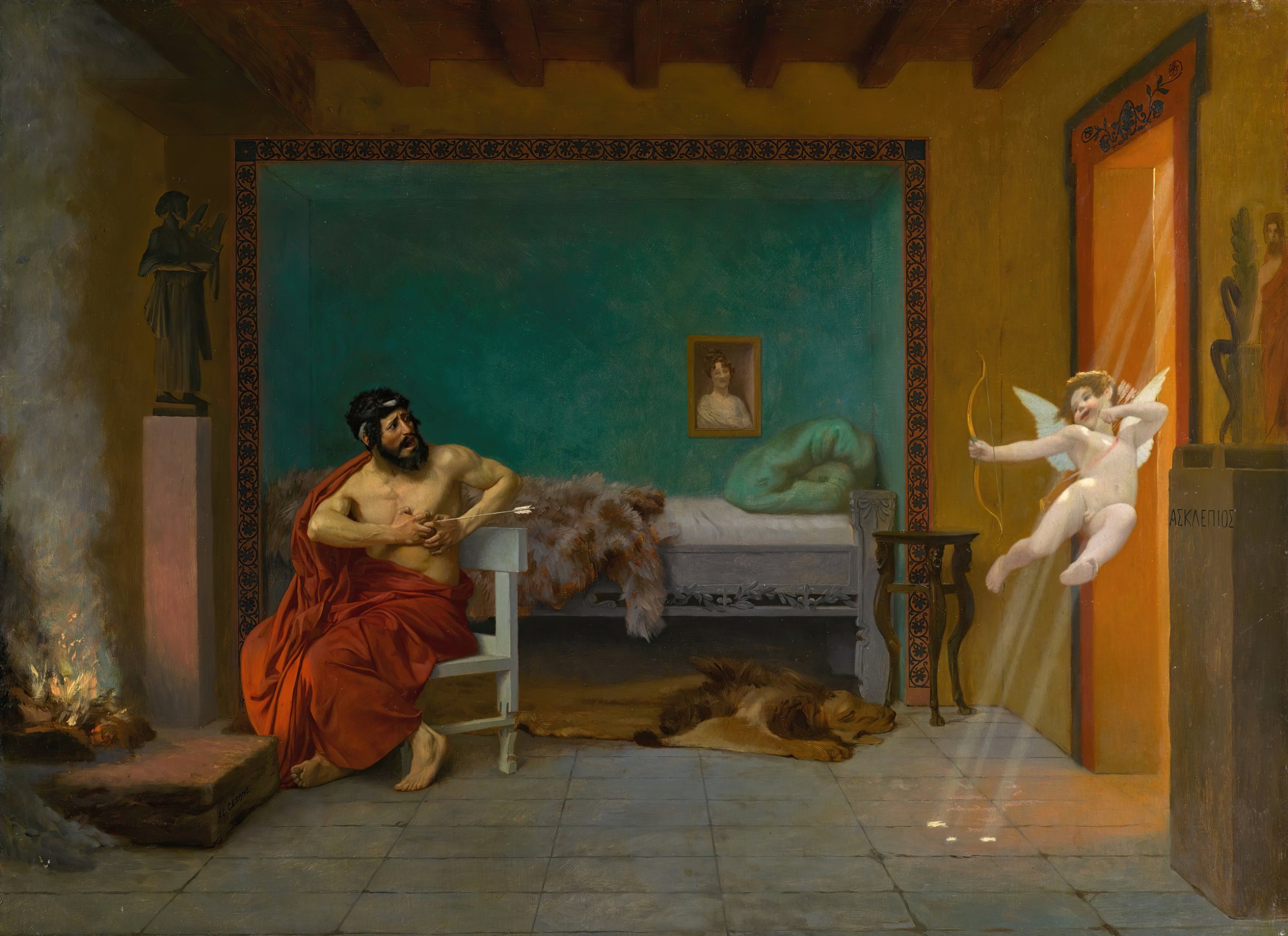 《丘比特跑出门外》（Cupid Runs out the Door）｜让-莱昂·热罗姆 Jean-Léon Gérôme｜不明