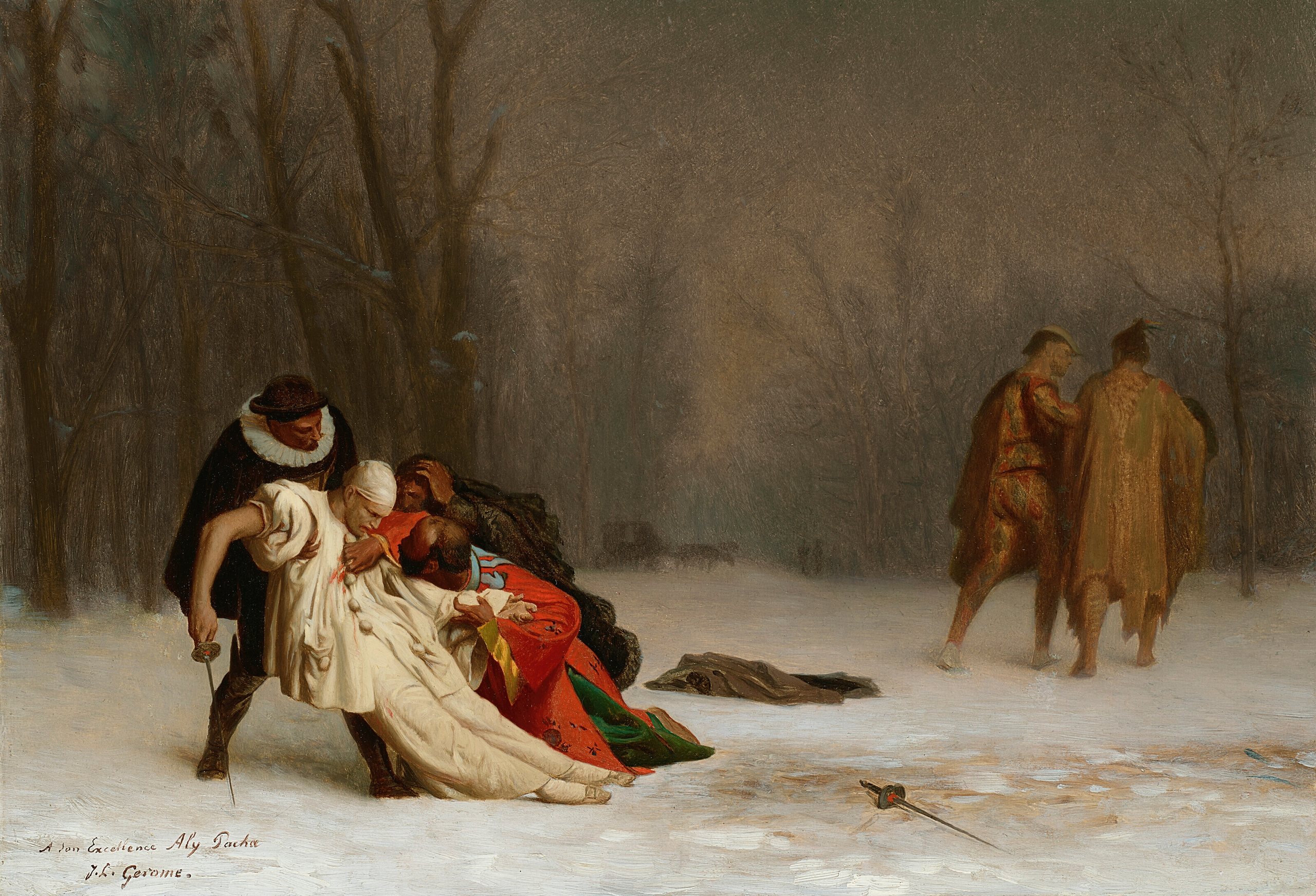 《退出假面舞会》（Exit from the masked ball）｜让-莱昂·热罗姆 Jean-Léon Gérôme｜不明