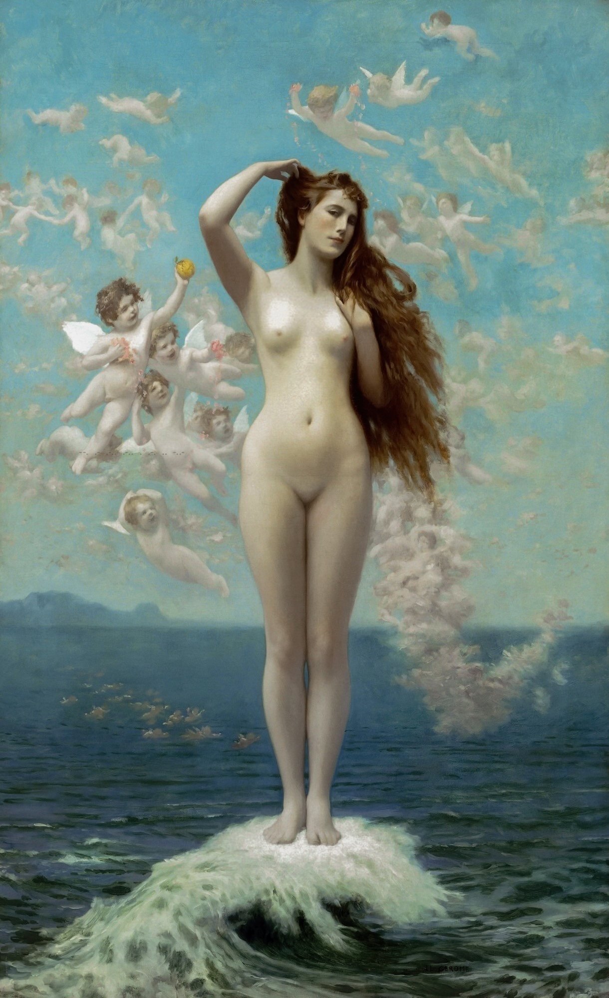 《金星上升》（Venus Rising）｜让-莱昂·热罗姆 Jean-Léon Gérôme｜1890